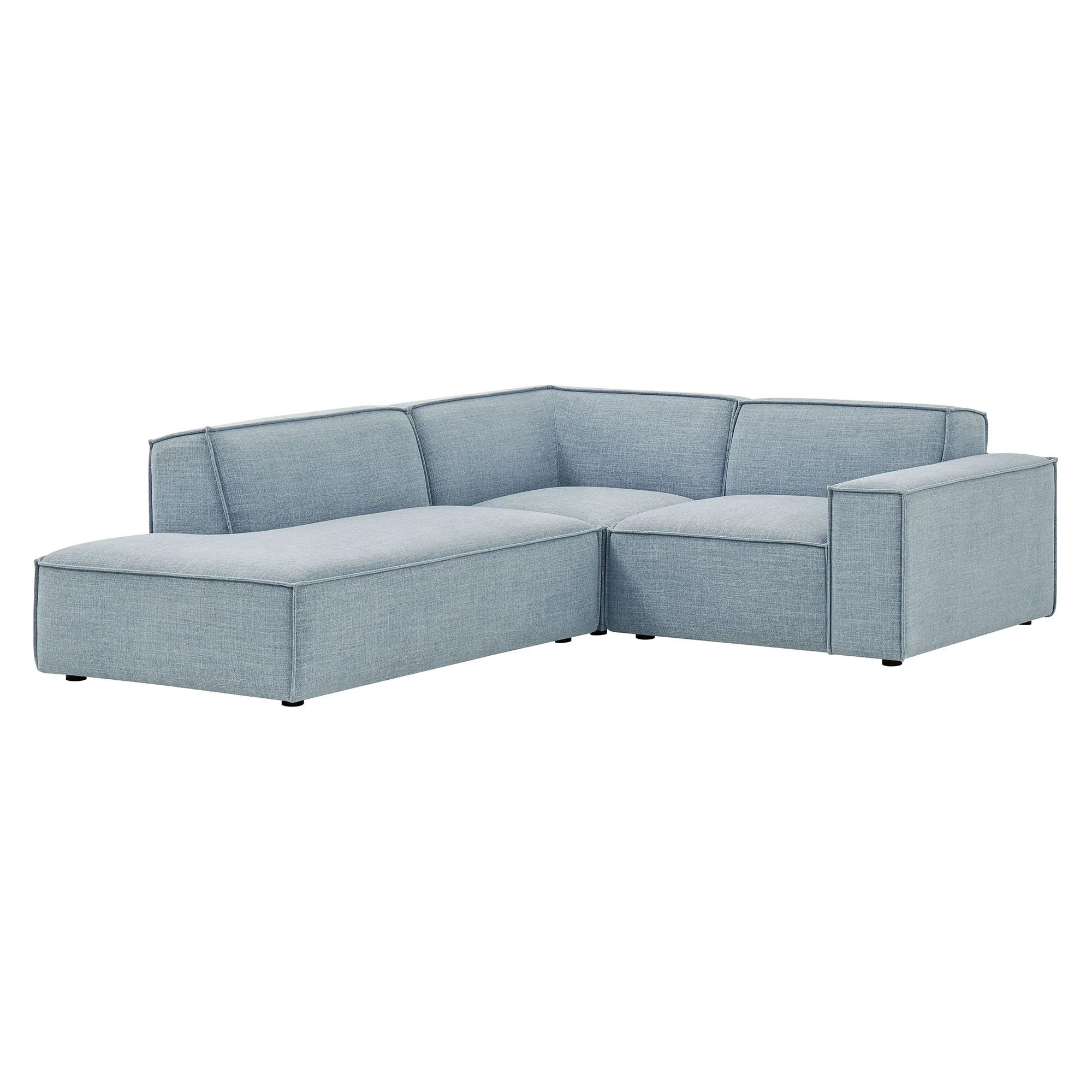 Restore 3-Piece Performance Fabric Upholstered Modular L-Shaped Sectional Sofa by Modway - Image 45