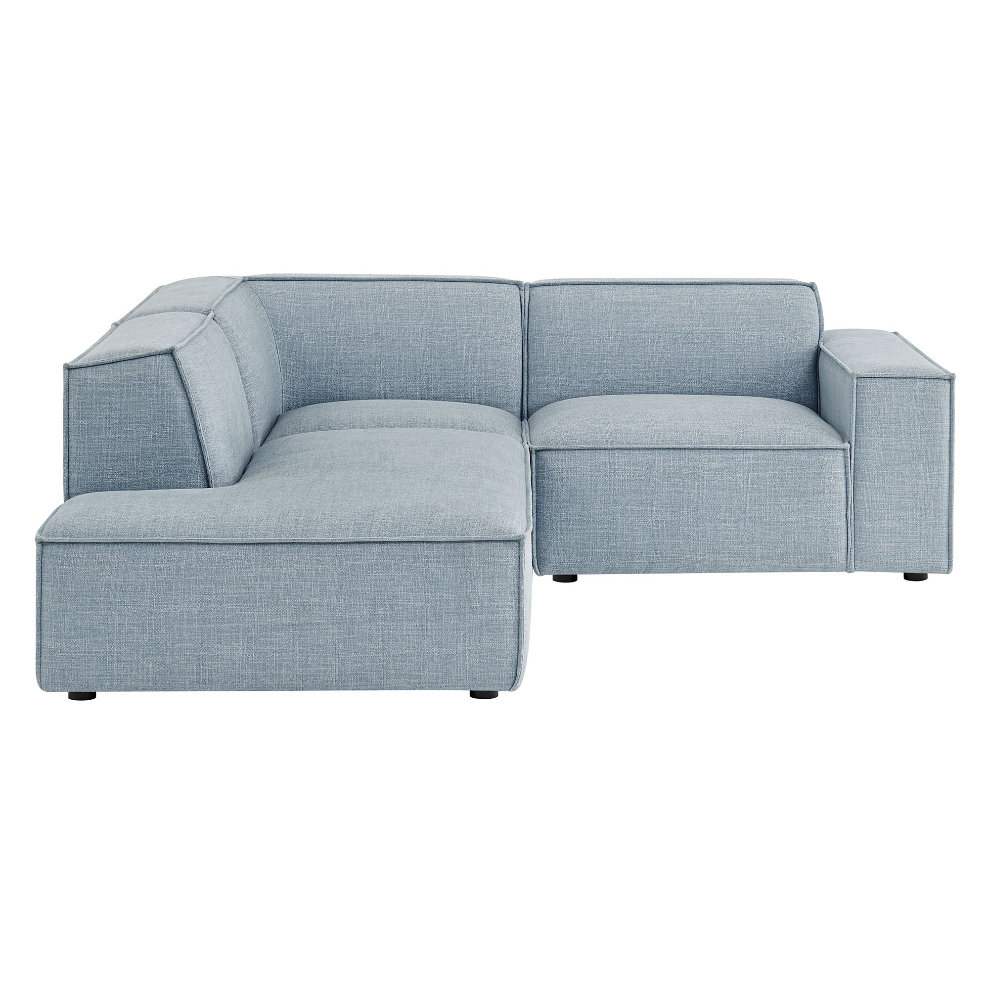 Restore 3-Piece Performance Fabric Upholstered Modular L-Shaped Sectional Sofa by Modway - Image 46