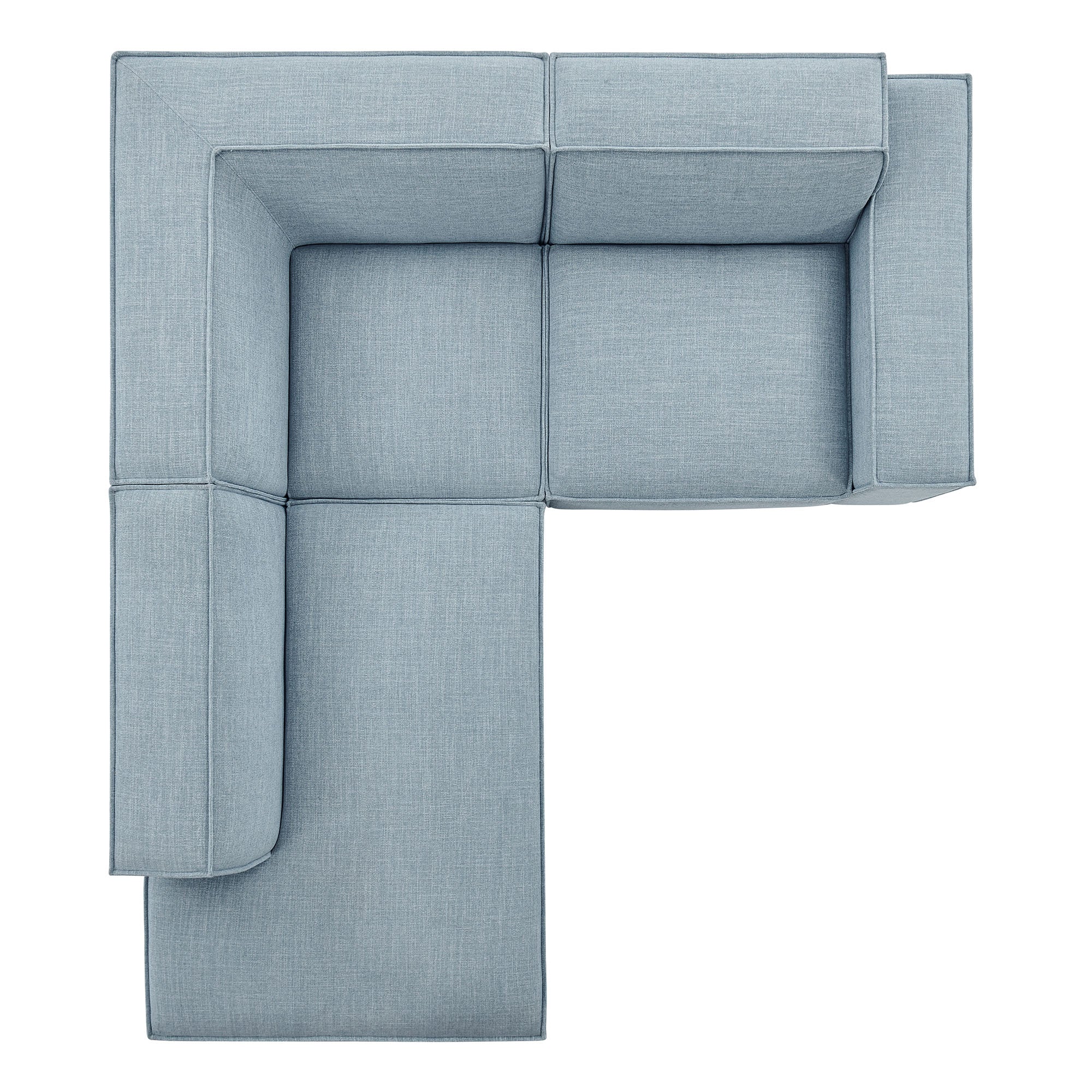 Restore 3-Piece Performance Fabric Upholstered Modular L-Shaped Sectional Sofa by Modway - Image 47