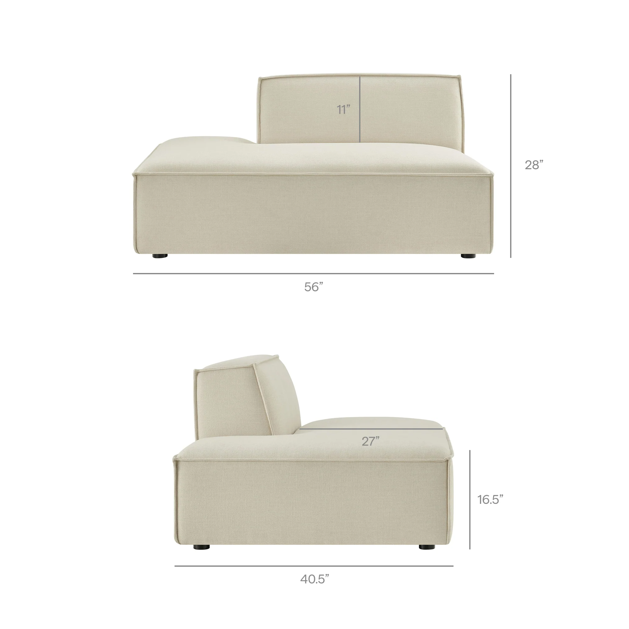Restore 3-Piece Performance Fabric Upholstered Modular L-Shaped Sectional Sofa by Modway - Image 9