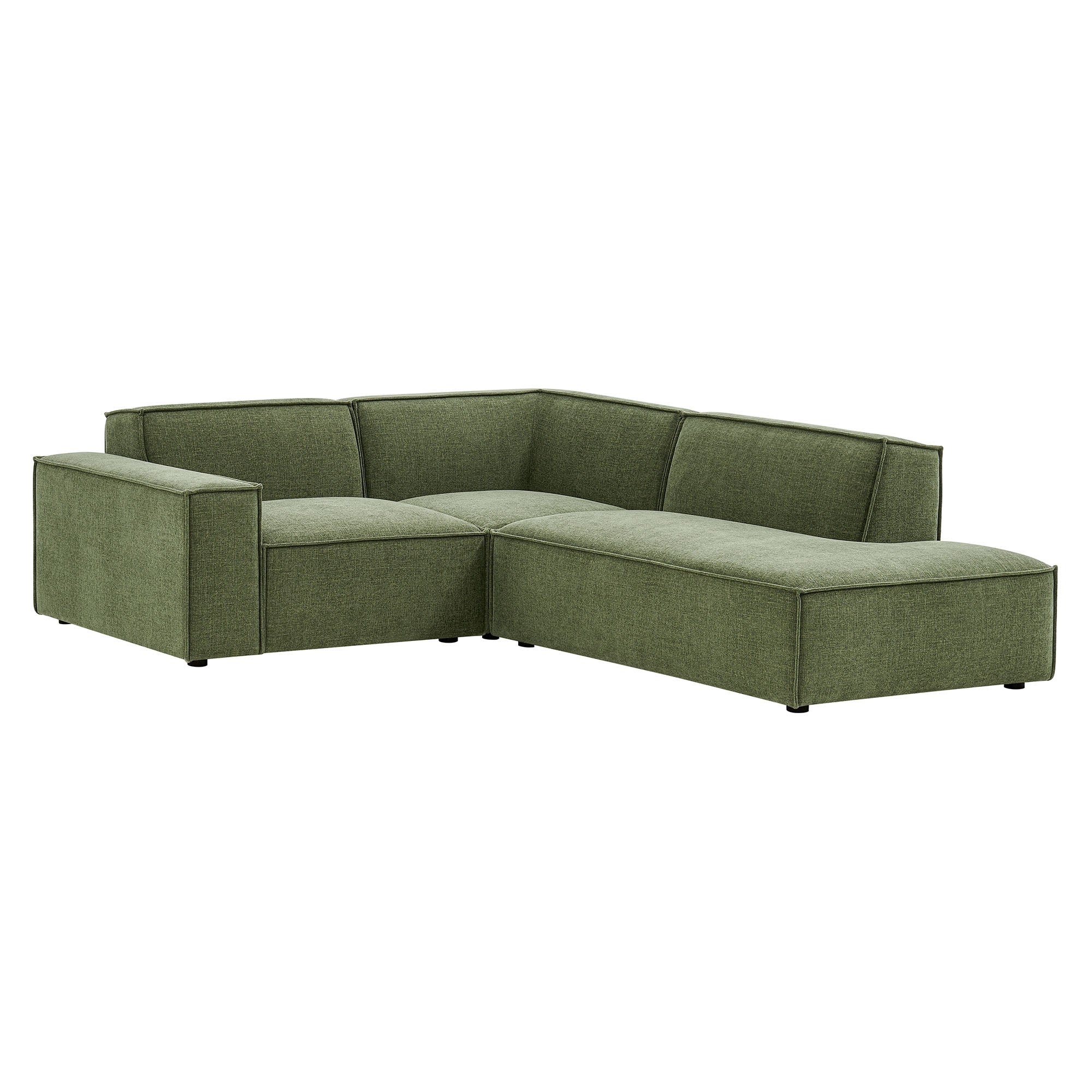 Restore 3-Piece Performance Fabric Upholstered Modular L-Shaped Sectional Sofa by Modway - Image 12