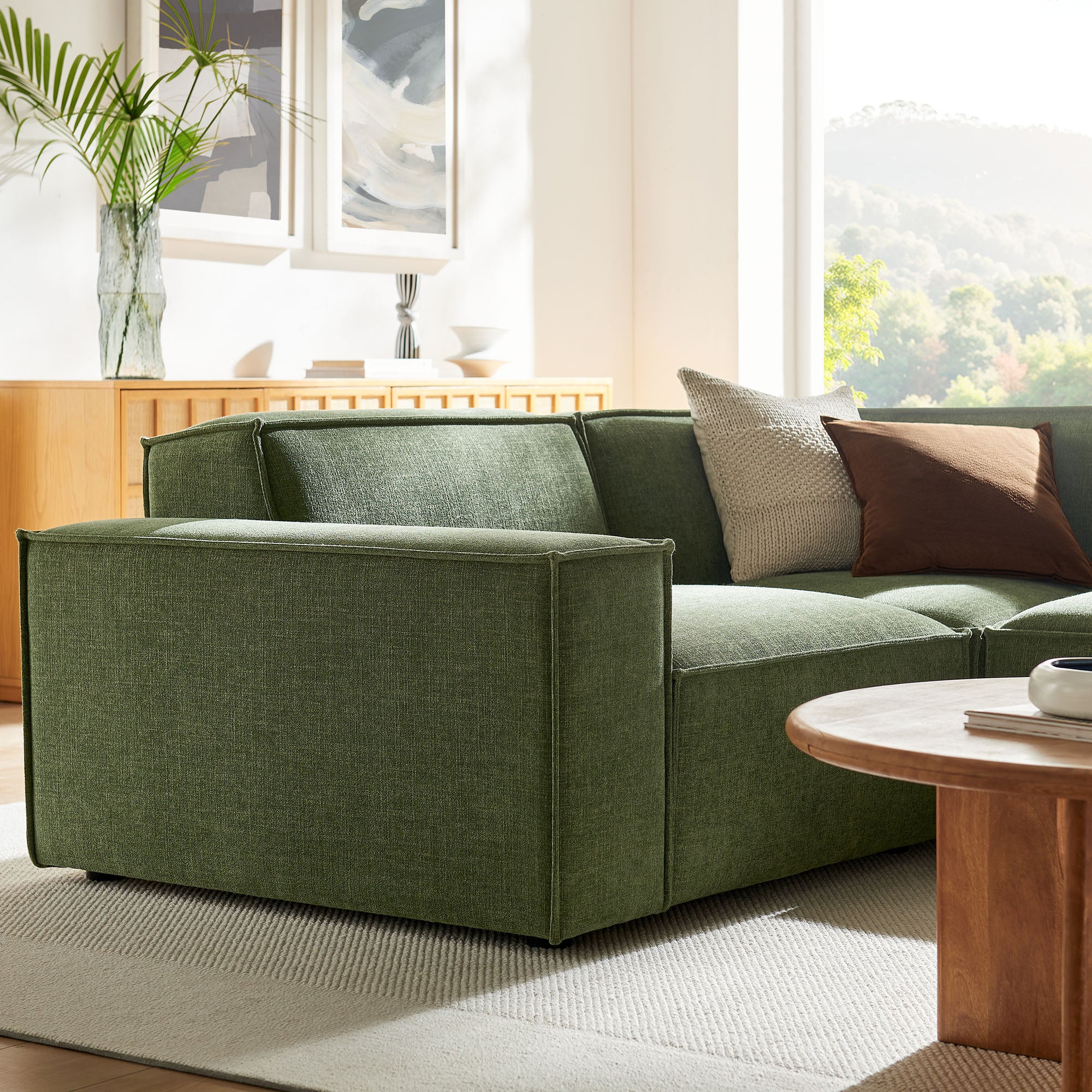 Restore 3-Piece Performance Fabric Upholstered Modular L-Shaped Sectional Sofa by Modway - Image 15