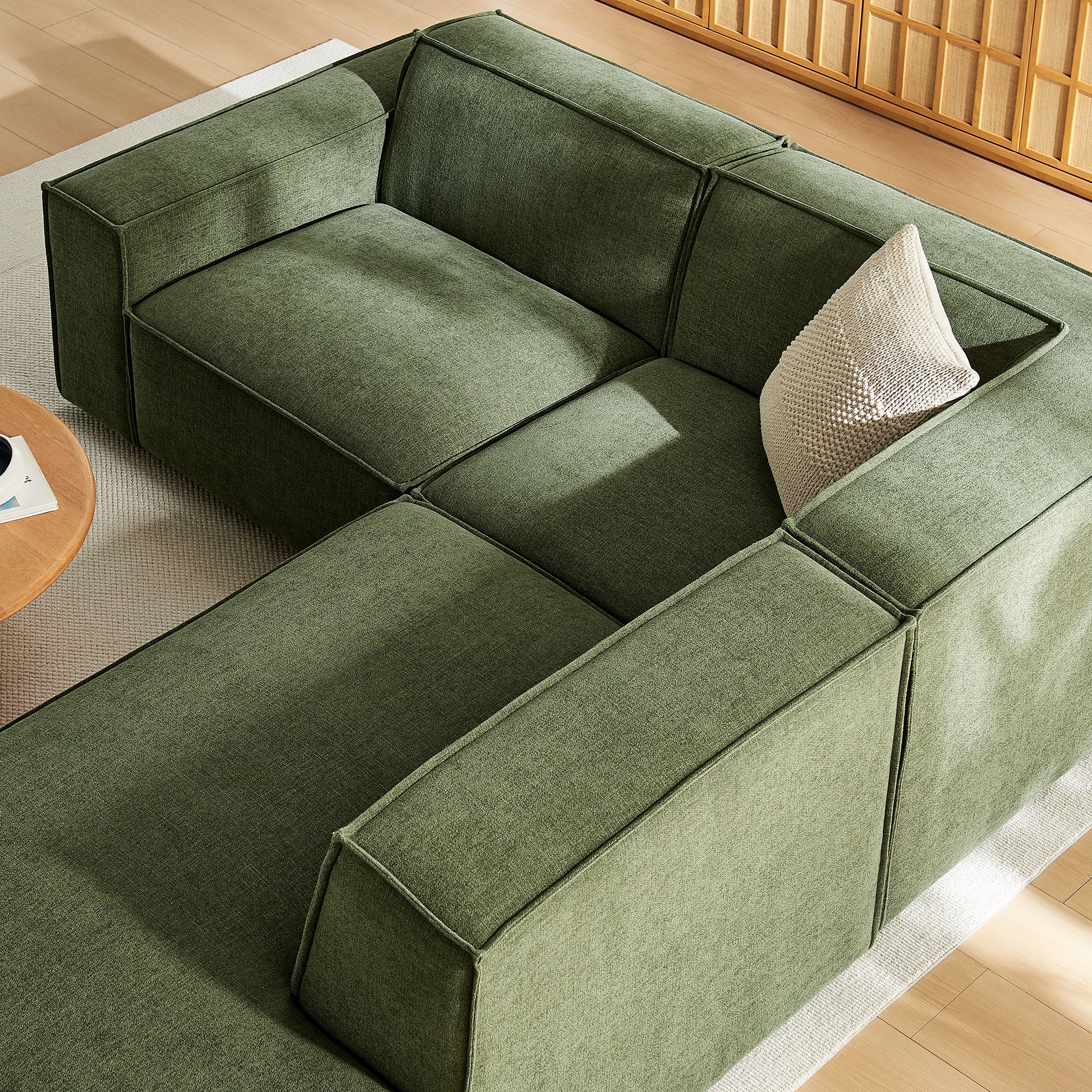 Restore 3-Piece Performance Fabric Upholstered Modular L-Shaped Sectional Sofa by Modway - Image 16