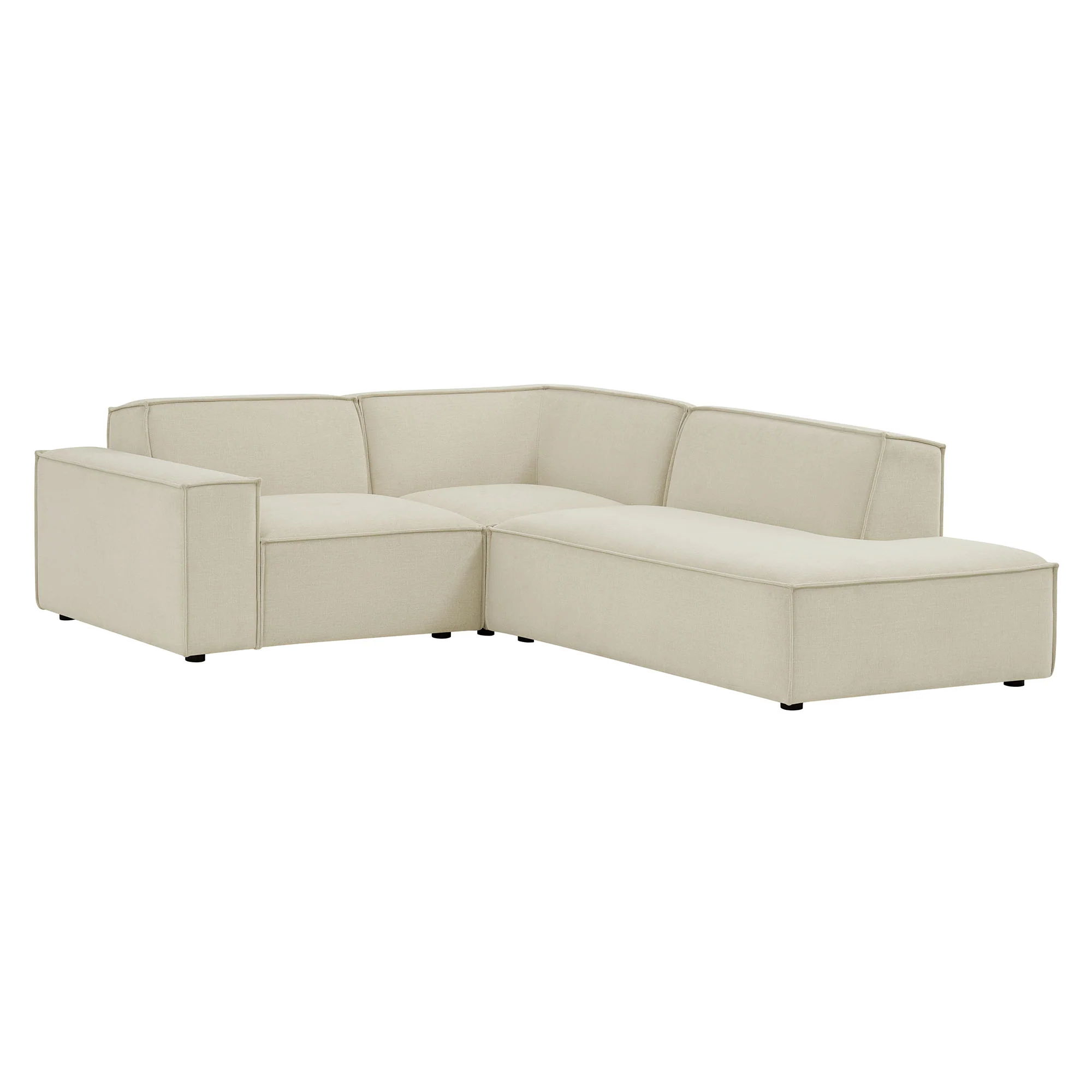 Restore 3-Piece Performance Fabric Upholstered Modular L-Shaped Sectional Sofa by Modway - Image 2