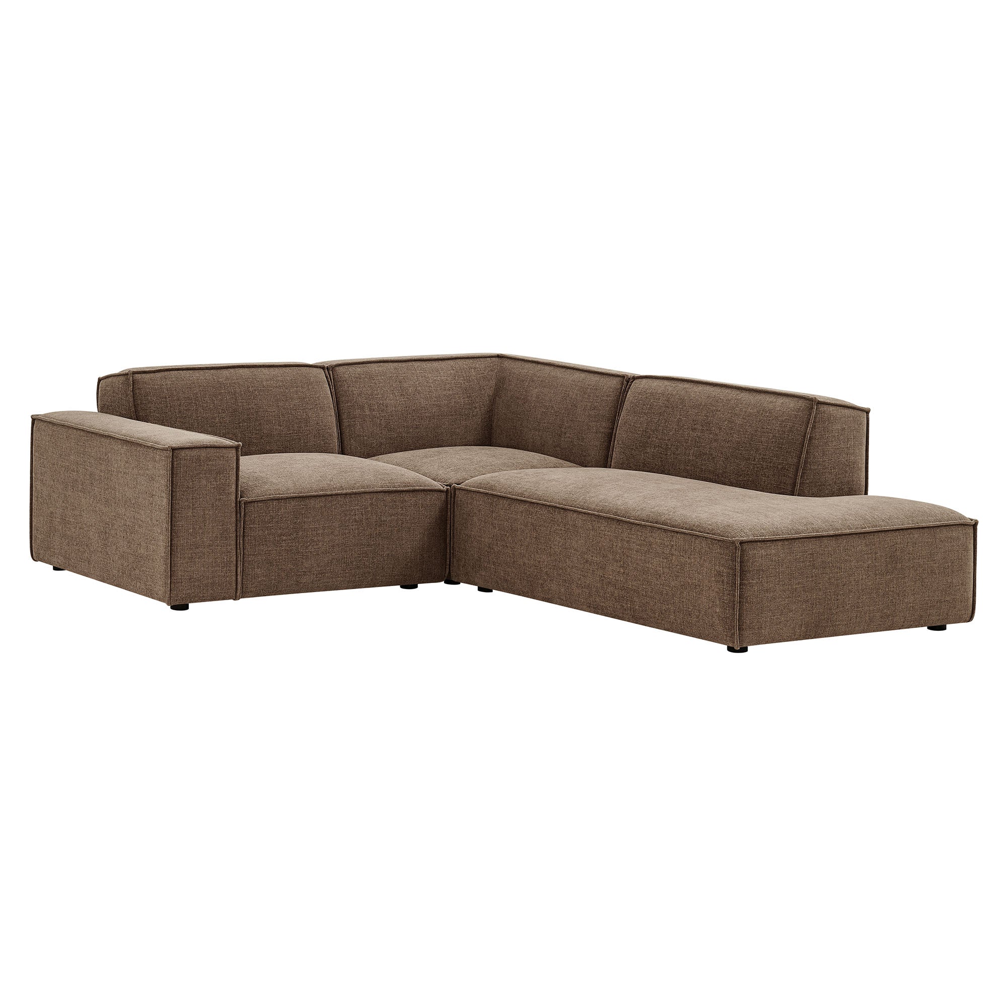 Restore 3-Piece Performance Fabric Upholstered Modular L-Shaped Sectional Sofa by Modway - Image 23
