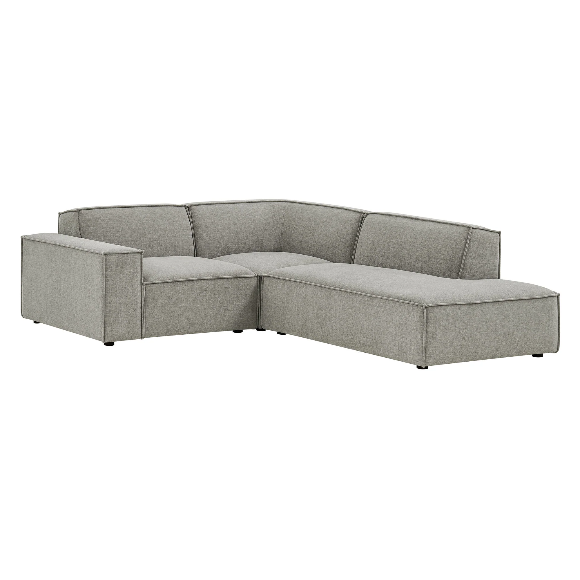 Restore 3-Piece Performance Fabric Upholstered Modular L-Shaped Sectional Sofa by Modway - Image 34