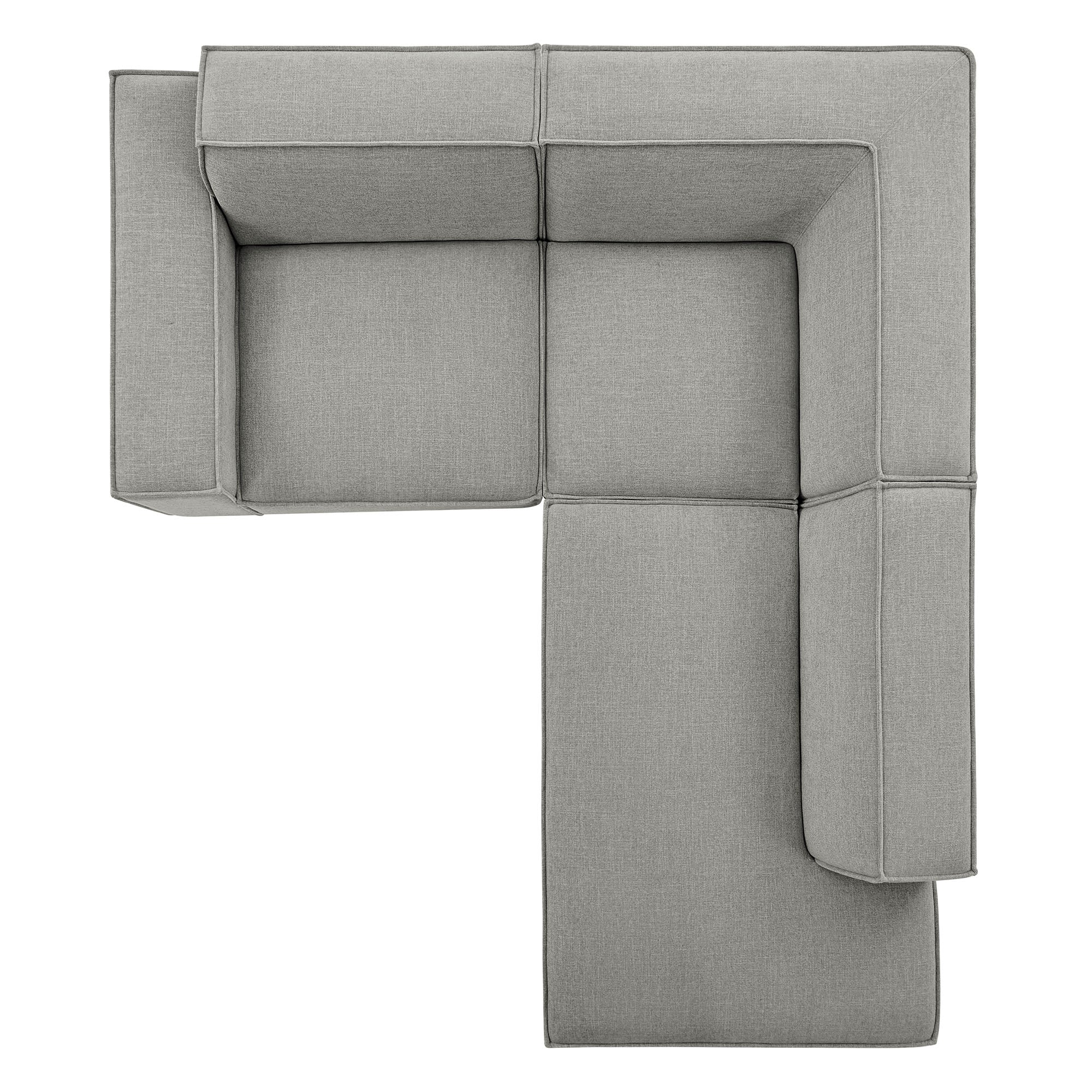 Restore 3-Piece Performance Fabric Upholstered Modular L-Shaped Sectional Sofa by Modway - Image 36