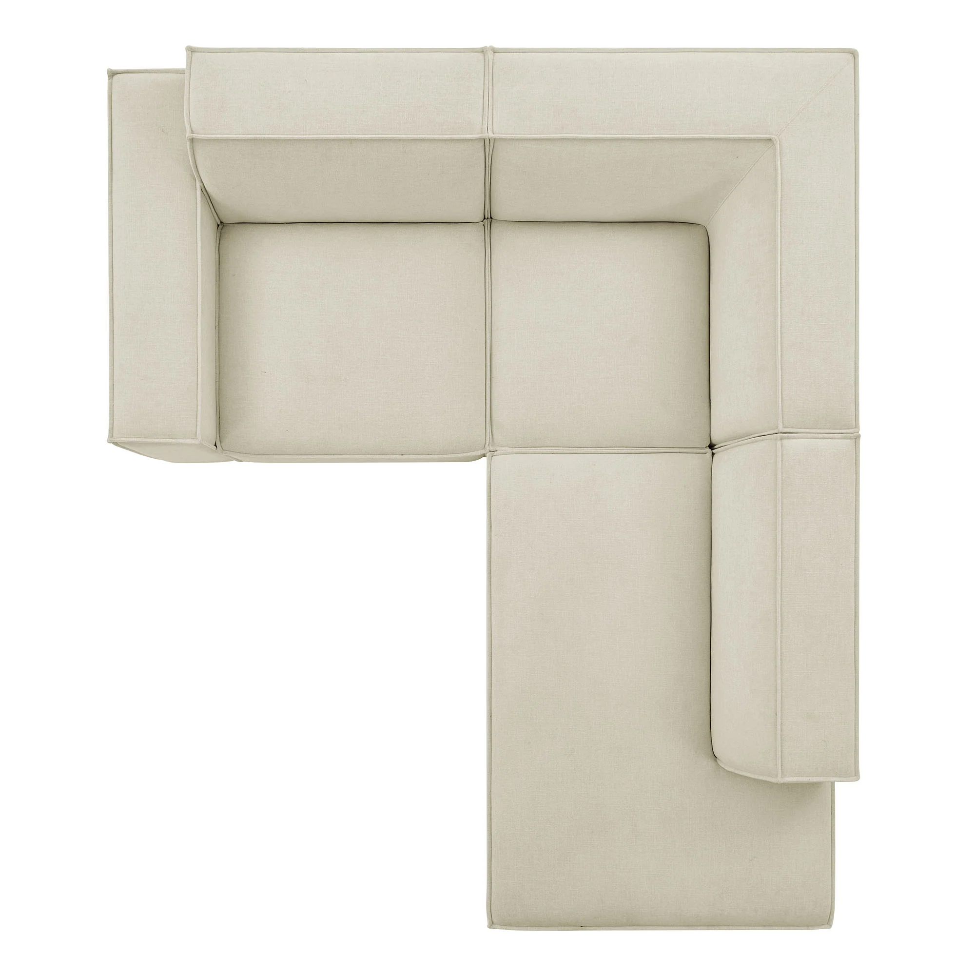 Restore 3-Piece Performance Fabric Upholstered Modular L-Shaped Sectional Sofa by Modway - Image 4