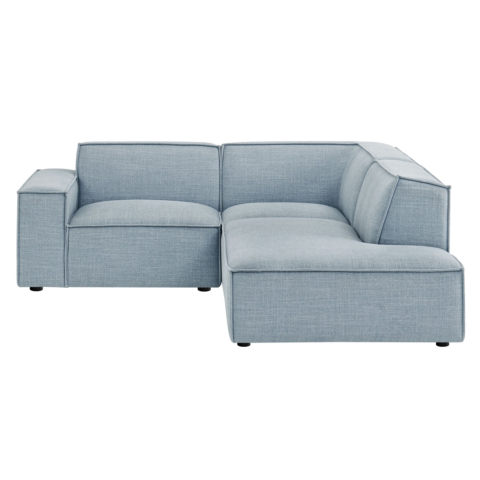 Restore 3-Piece Performance Fabric Upholstered Modular L-Shaped Sectional Sofa by Modway - Image 46