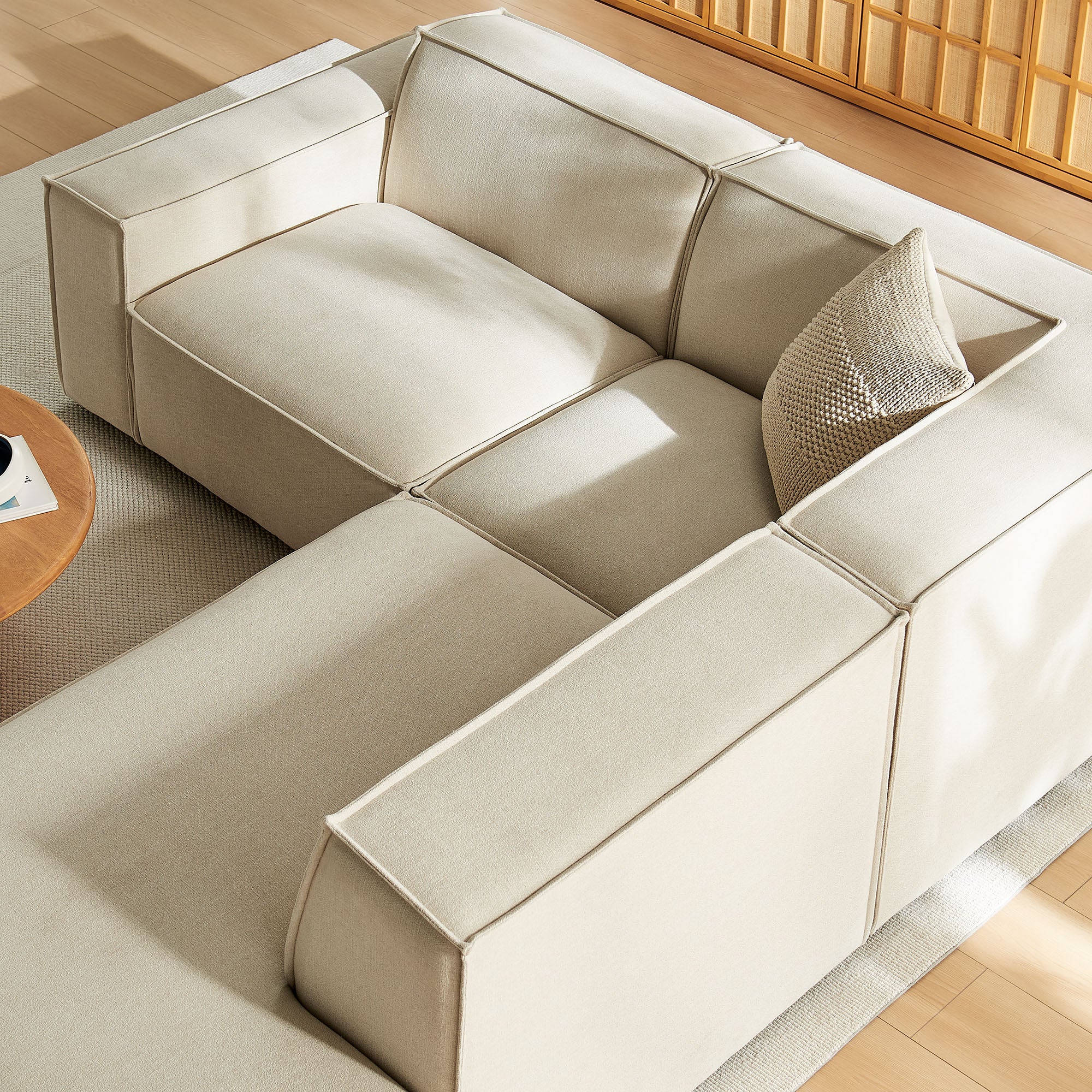 Restore 3-Piece Performance Fabric Upholstered Modular L-Shaped Sectional Sofa by Modway - Image 6