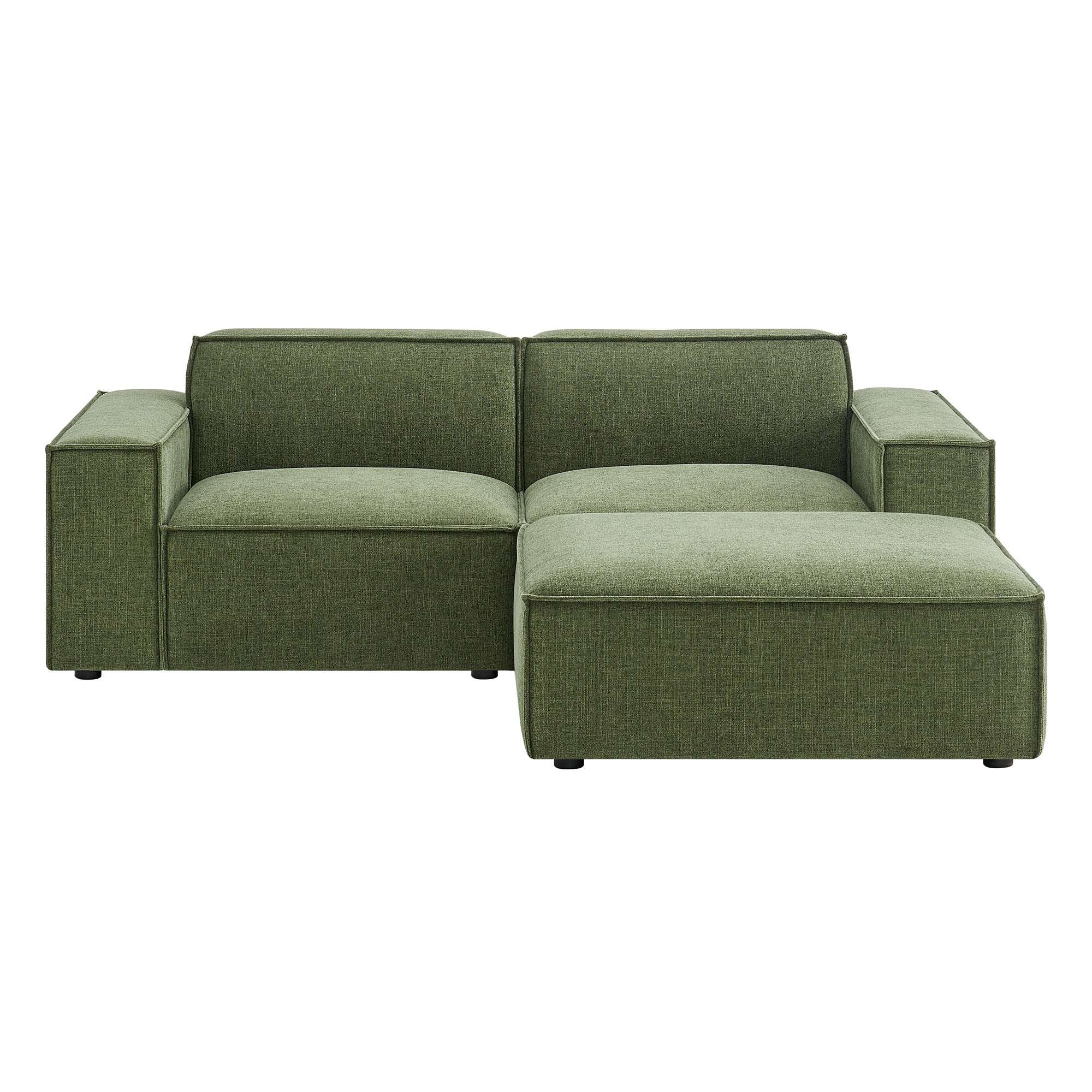 Restore 3-Piece Performance Fabric Upholstered Modular Loveseat with Ottoman by Modway - Image 14