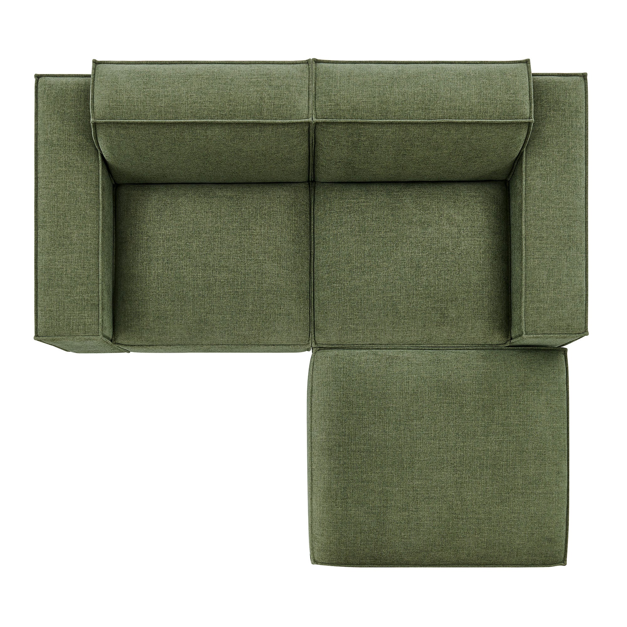 Restore 3-Piece Performance Fabric Upholstered Modular Loveseat with Ottoman by Modway - Image 15
