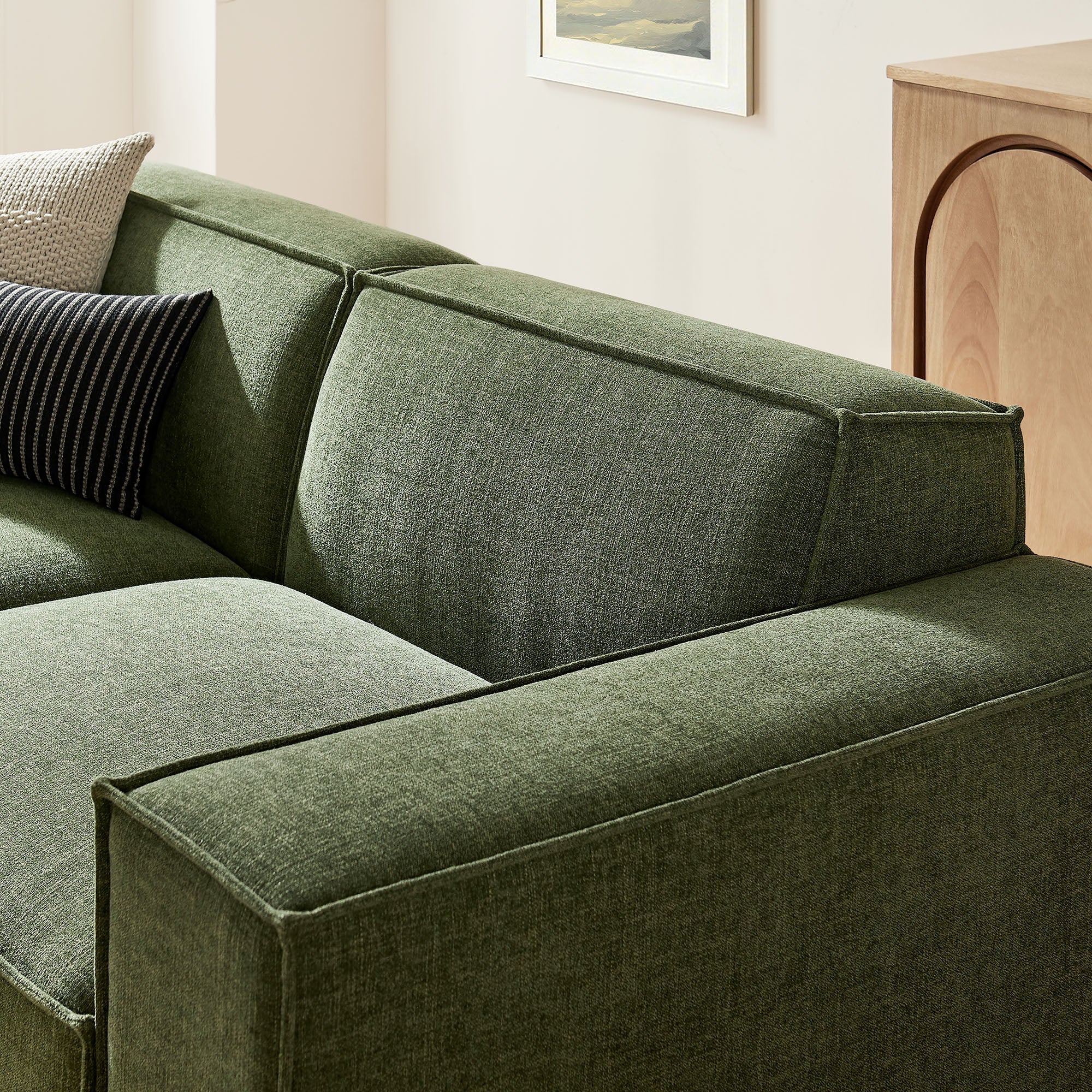 Restore 3-Piece Performance Fabric Upholstered Modular Loveseat with Ottoman by Modway - Image 18