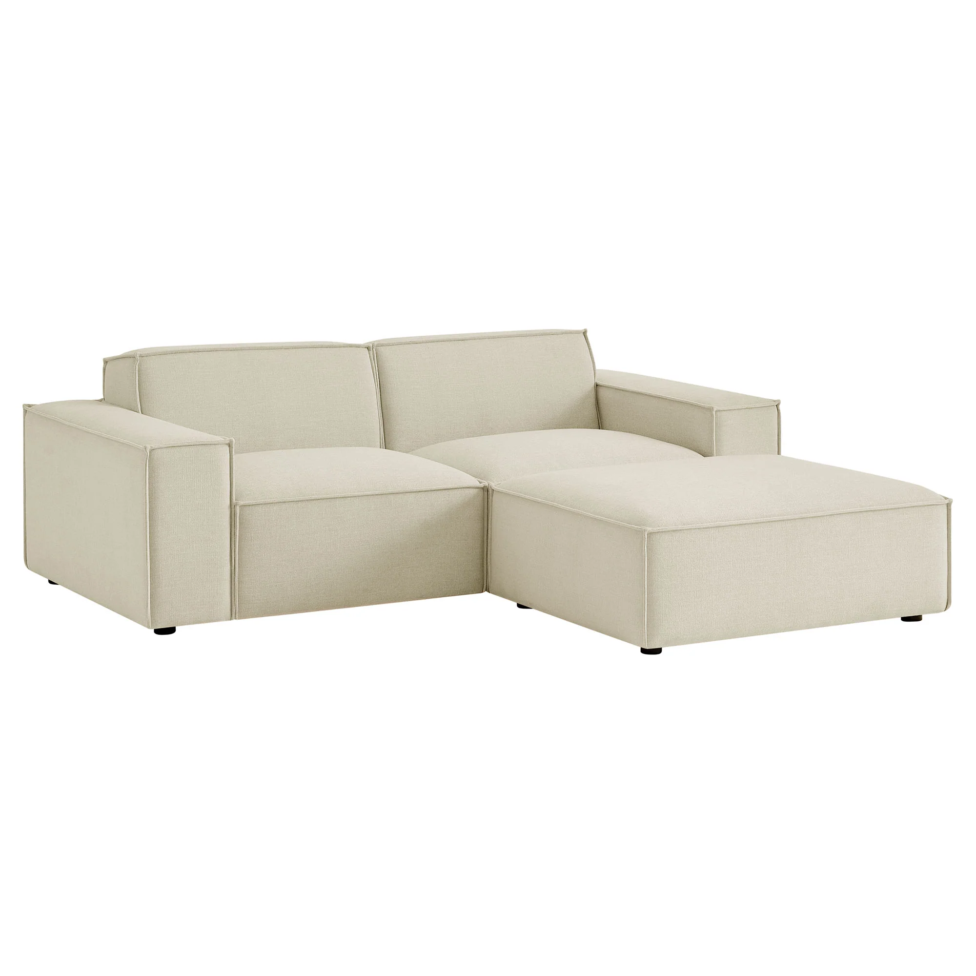 Restore 3-Piece Performance Fabric Upholstered Modular Loveseat with Ottoman by Modway - Image 2