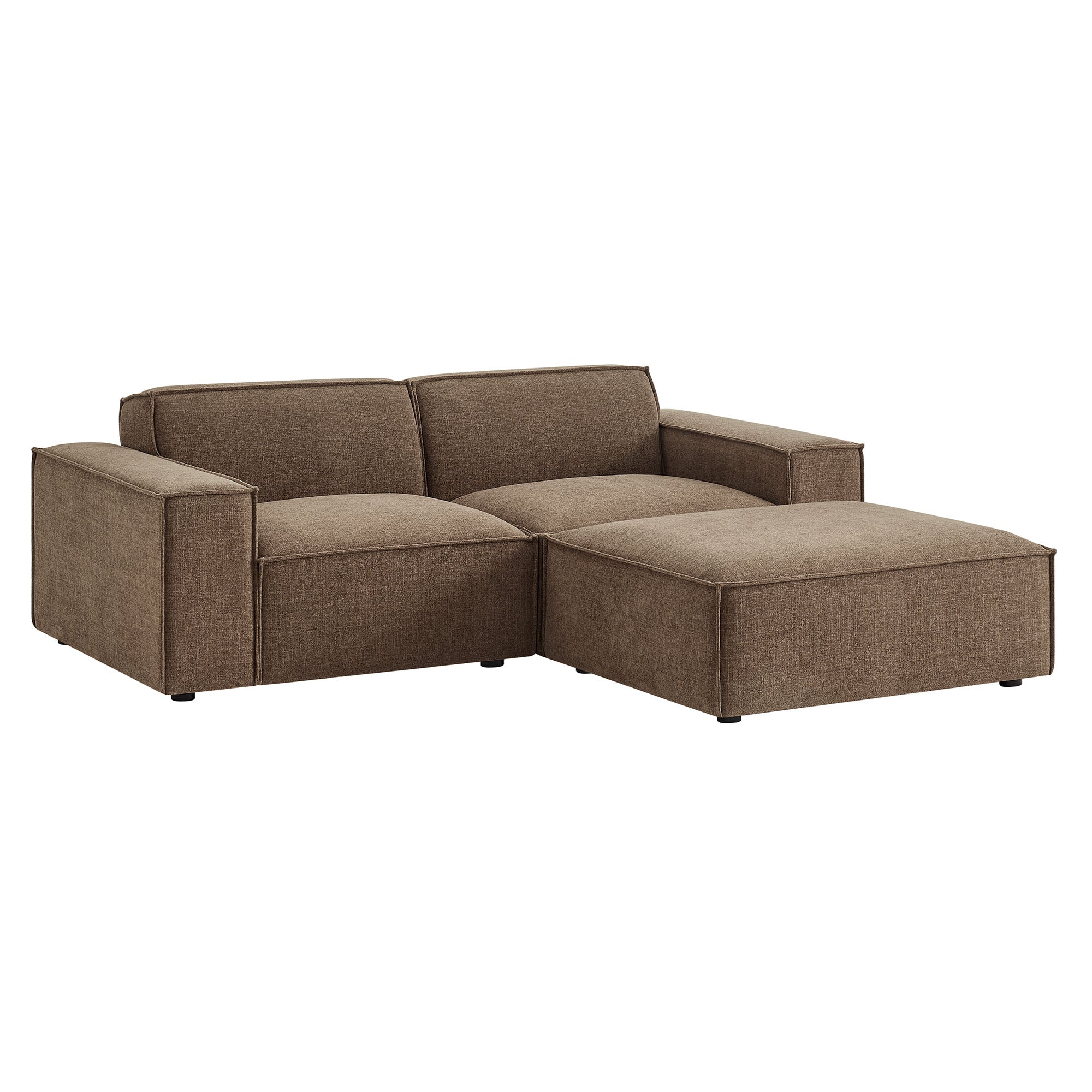 Restore 3-Piece Performance Fabric Upholstered Modular Loveseat with Ottoman by Modway - Image 25