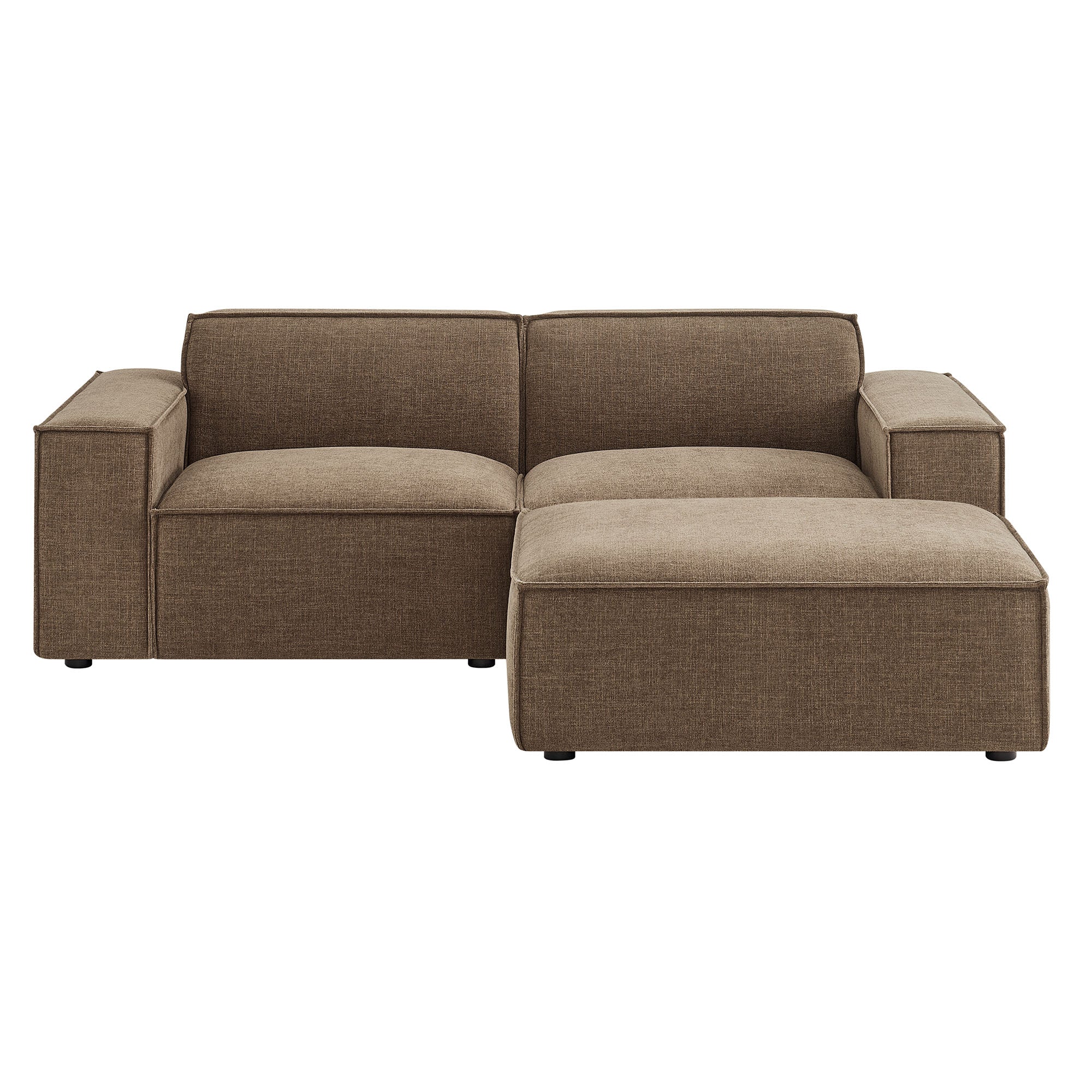 Restore 3-Piece Performance Fabric Upholstered Modular Loveseat with Ottoman by Modway - Image 26