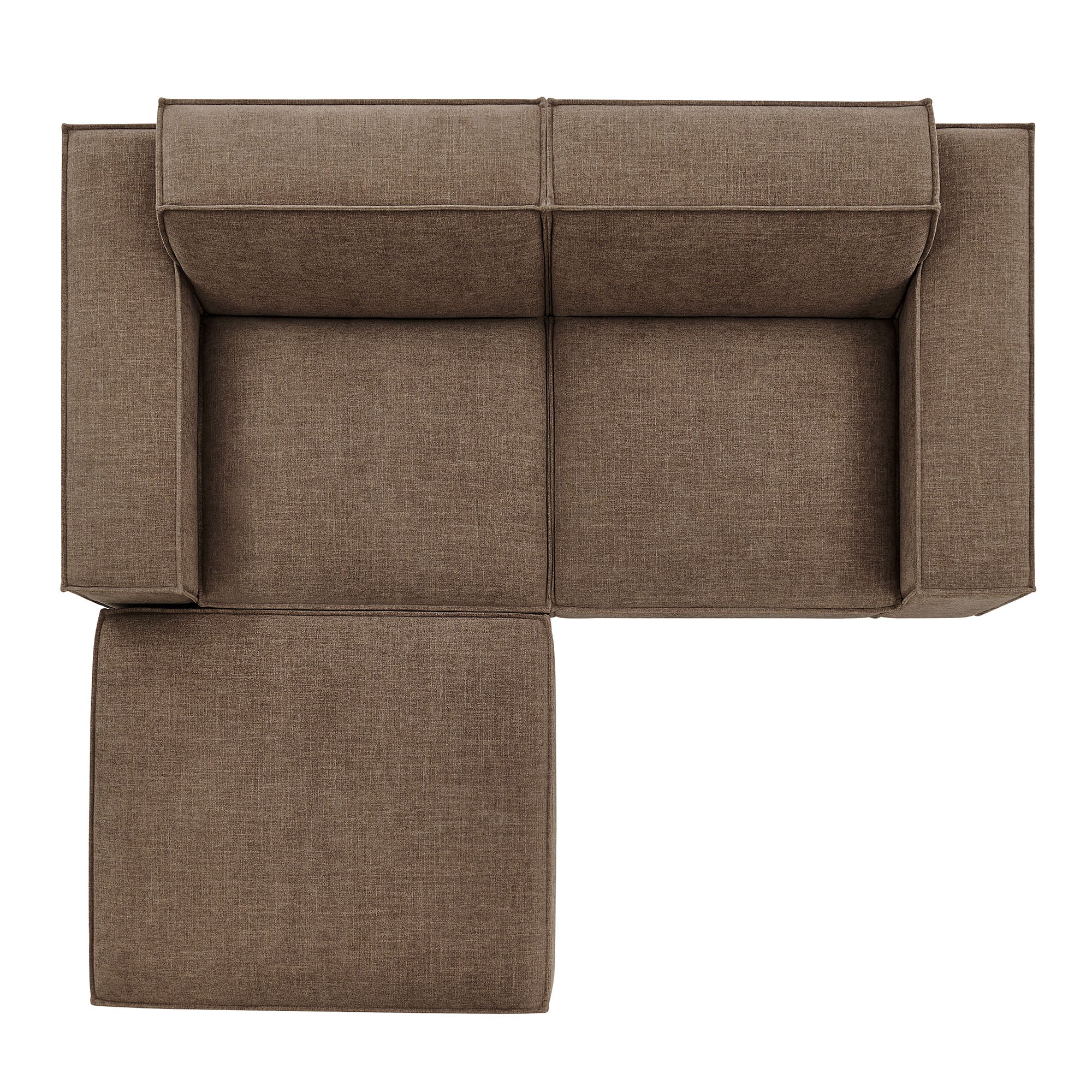 Restore 3-Piece Performance Fabric Upholstered Modular Loveseat with Ottoman by Modway - Image 28