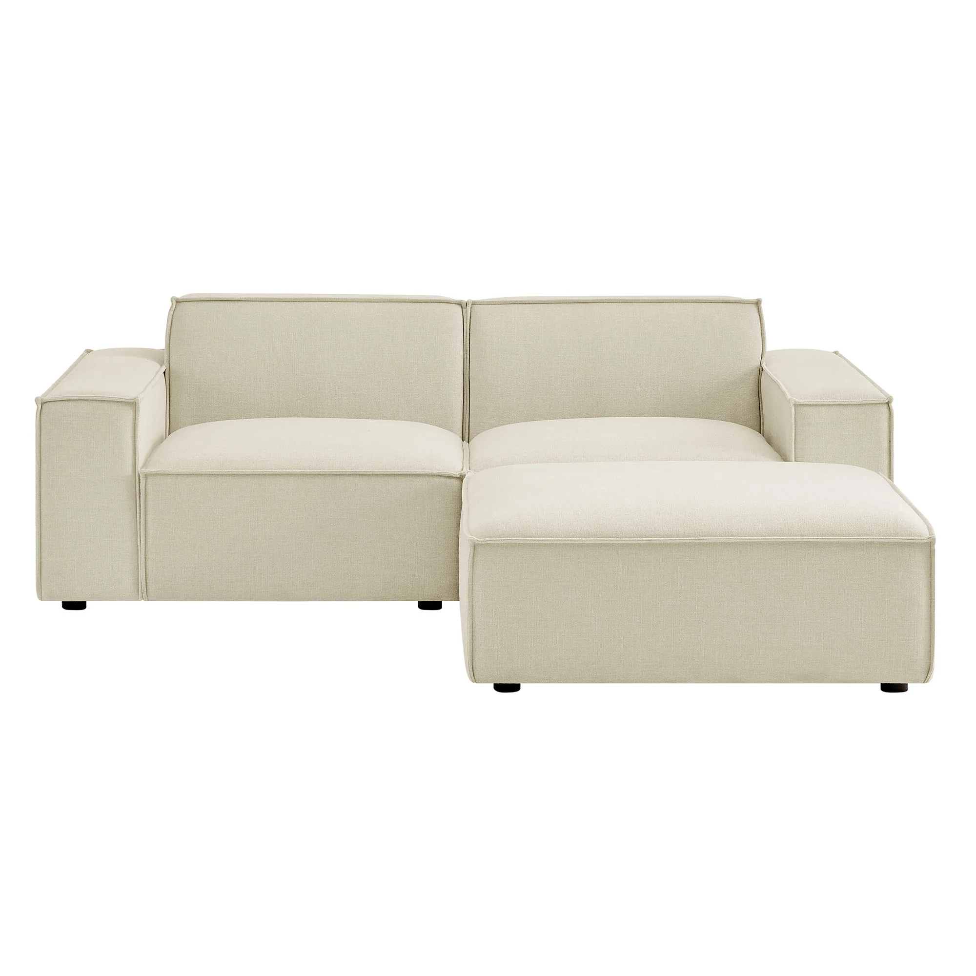 Restore 3-Piece Performance Fabric Upholstered Modular Loveseat with Ottoman by Modway - Image 3