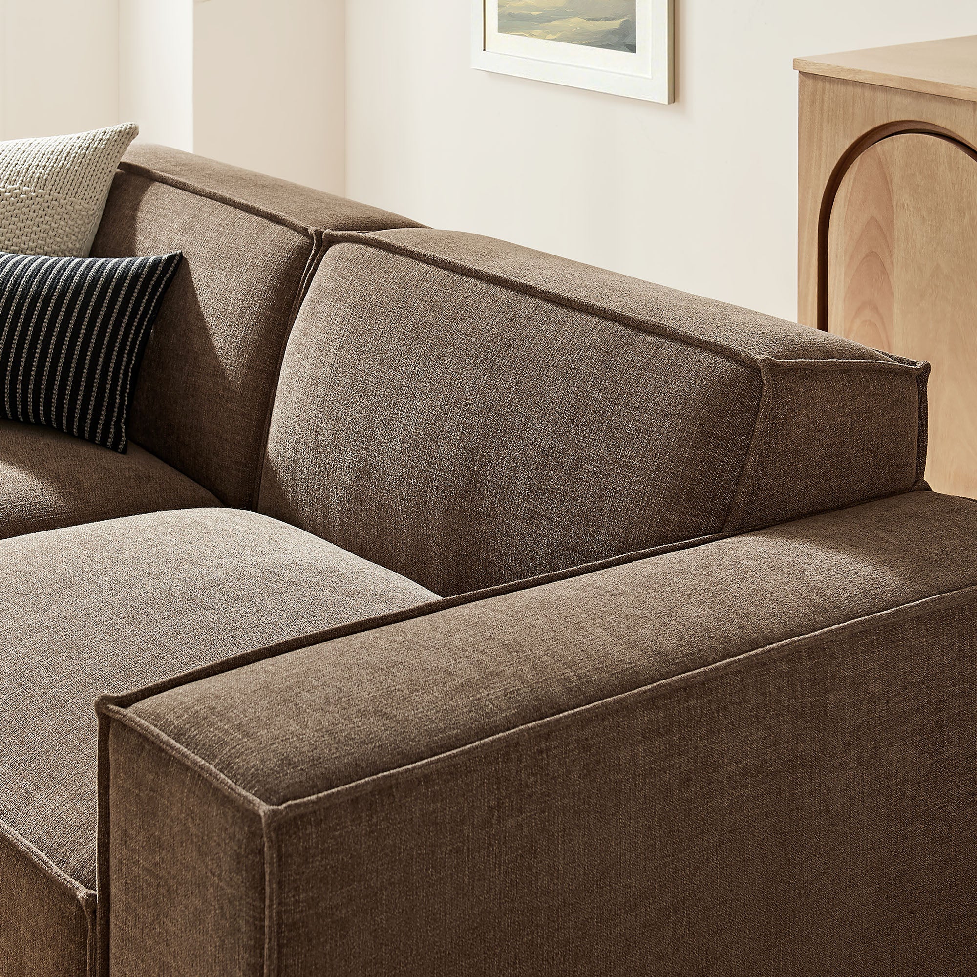 Restore 3-Piece Performance Fabric Upholstered Modular Loveseat with Ottoman by Modway - Image 30