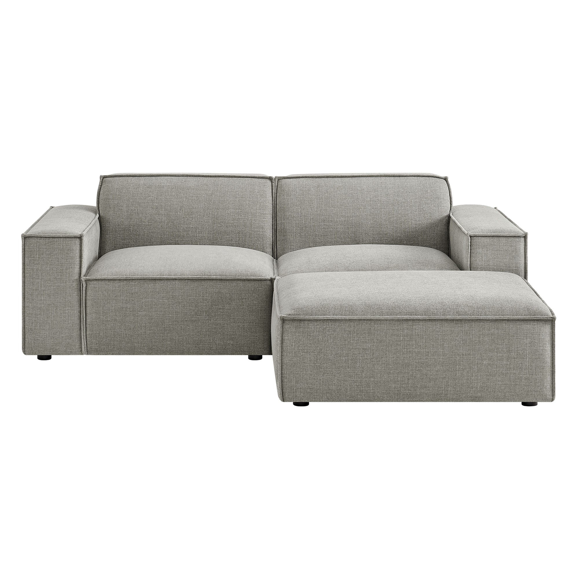 Restore 3-Piece Performance Fabric Upholstered Modular Loveseat with Ottoman by Modway - Image 38
