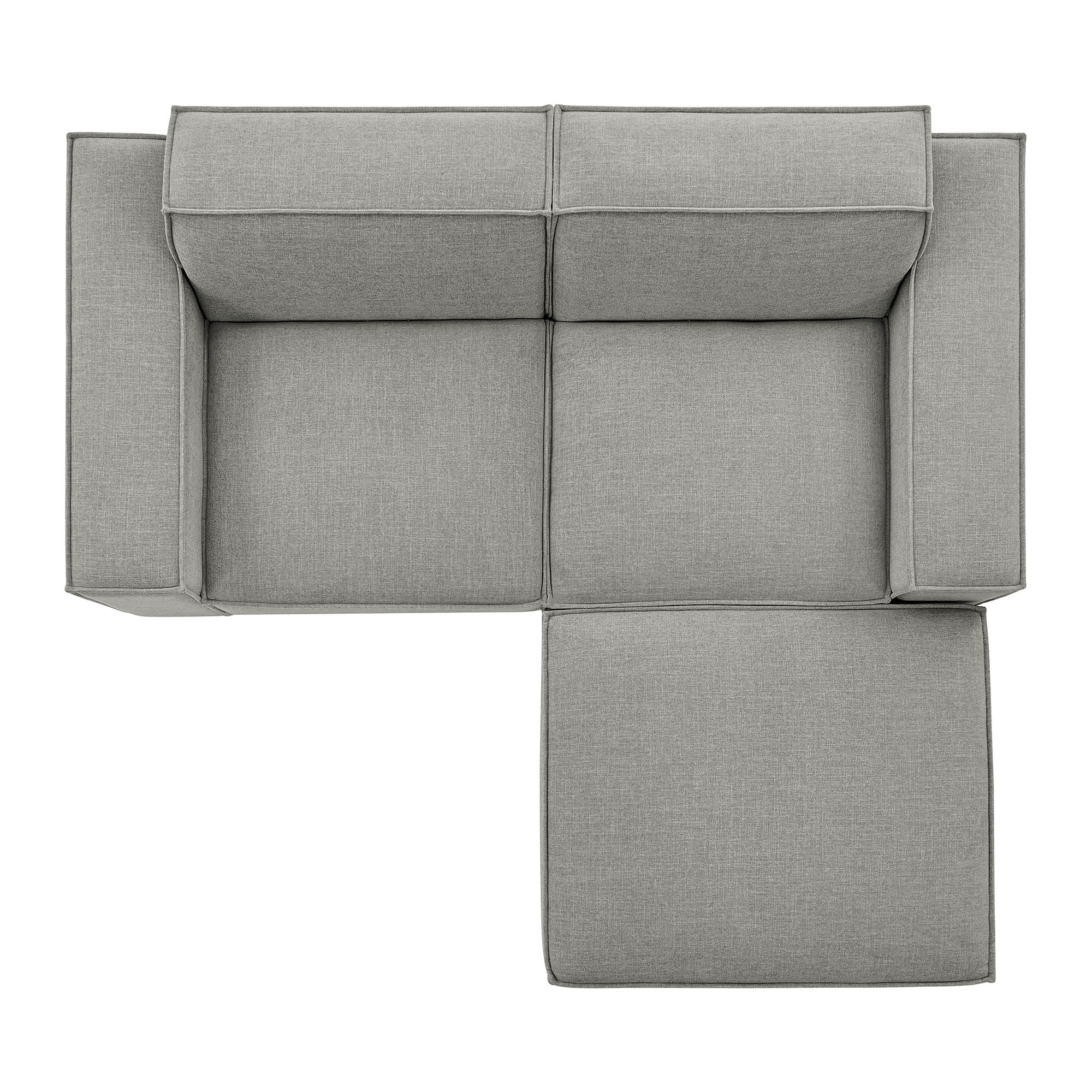 Restore 3-Piece Performance Fabric Upholstered Modular Loveseat with Ottoman by Modway - Image 39