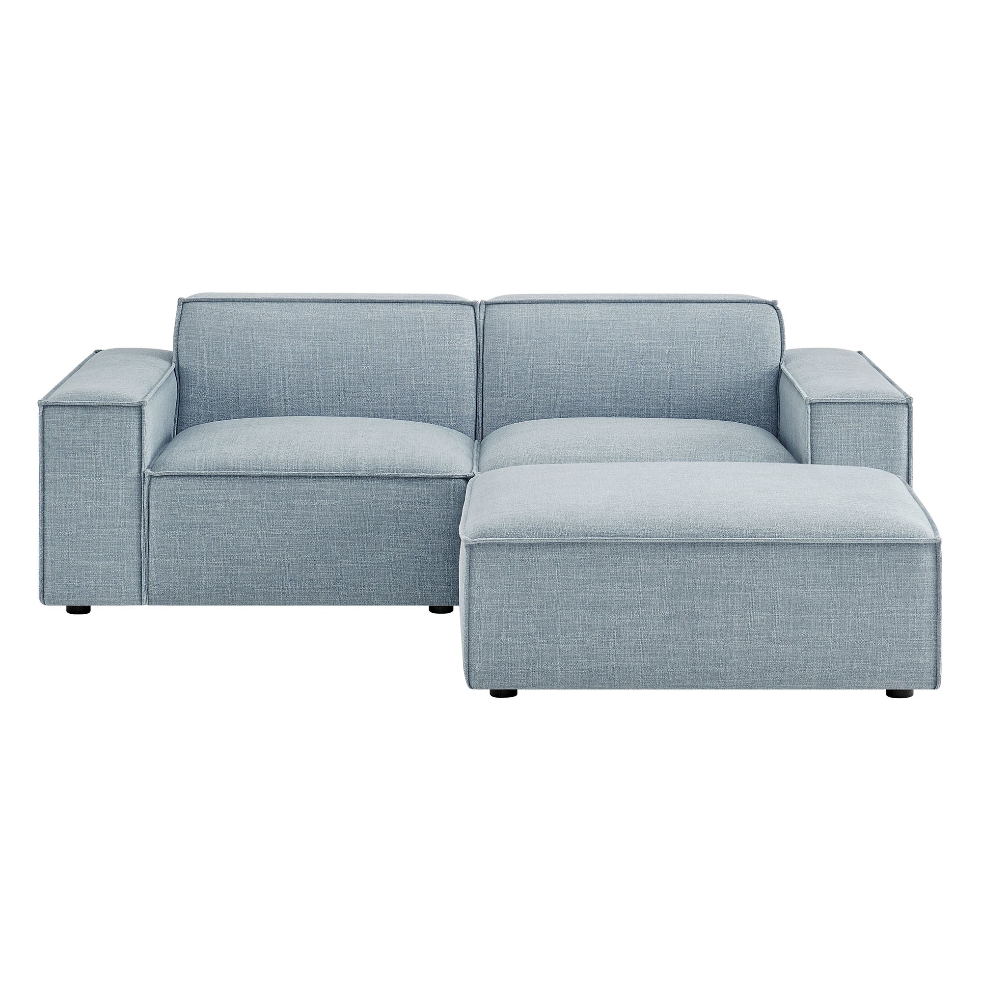 Restore 3-Piece Performance Fabric Upholstered Modular Loveseat with Ottoman by Modway - Image 50