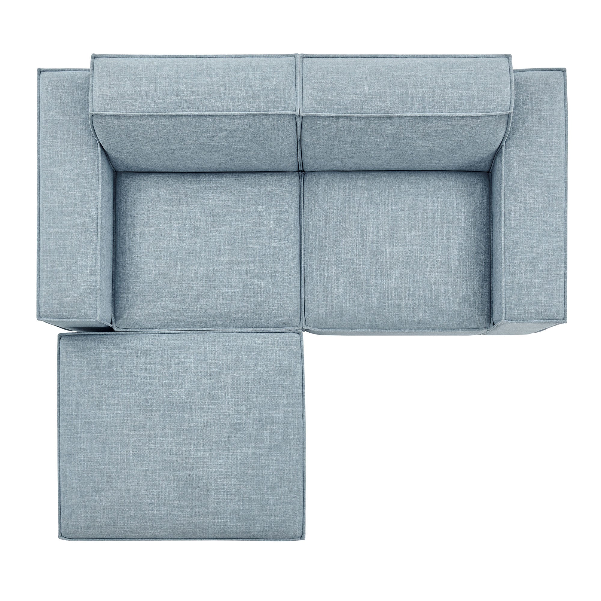 Restore 3-Piece Performance Fabric Upholstered Modular Loveseat with Ottoman by Modway - Image 52
