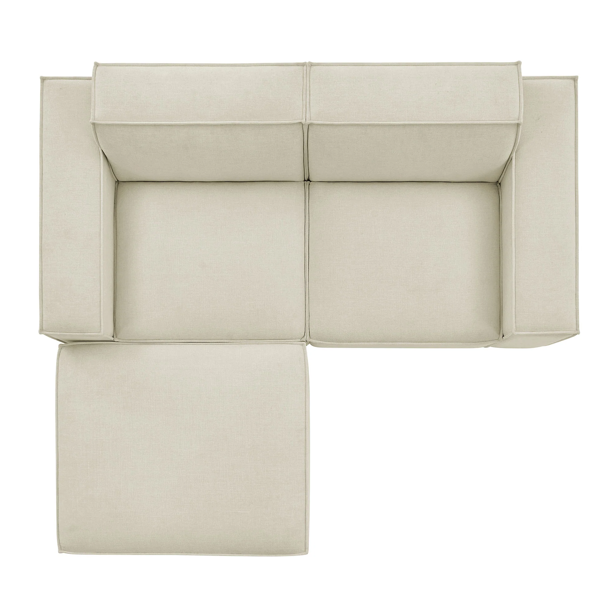 Restore 3-Piece Performance Fabric Upholstered Modular Loveseat with Ottoman by Modway - Image 6