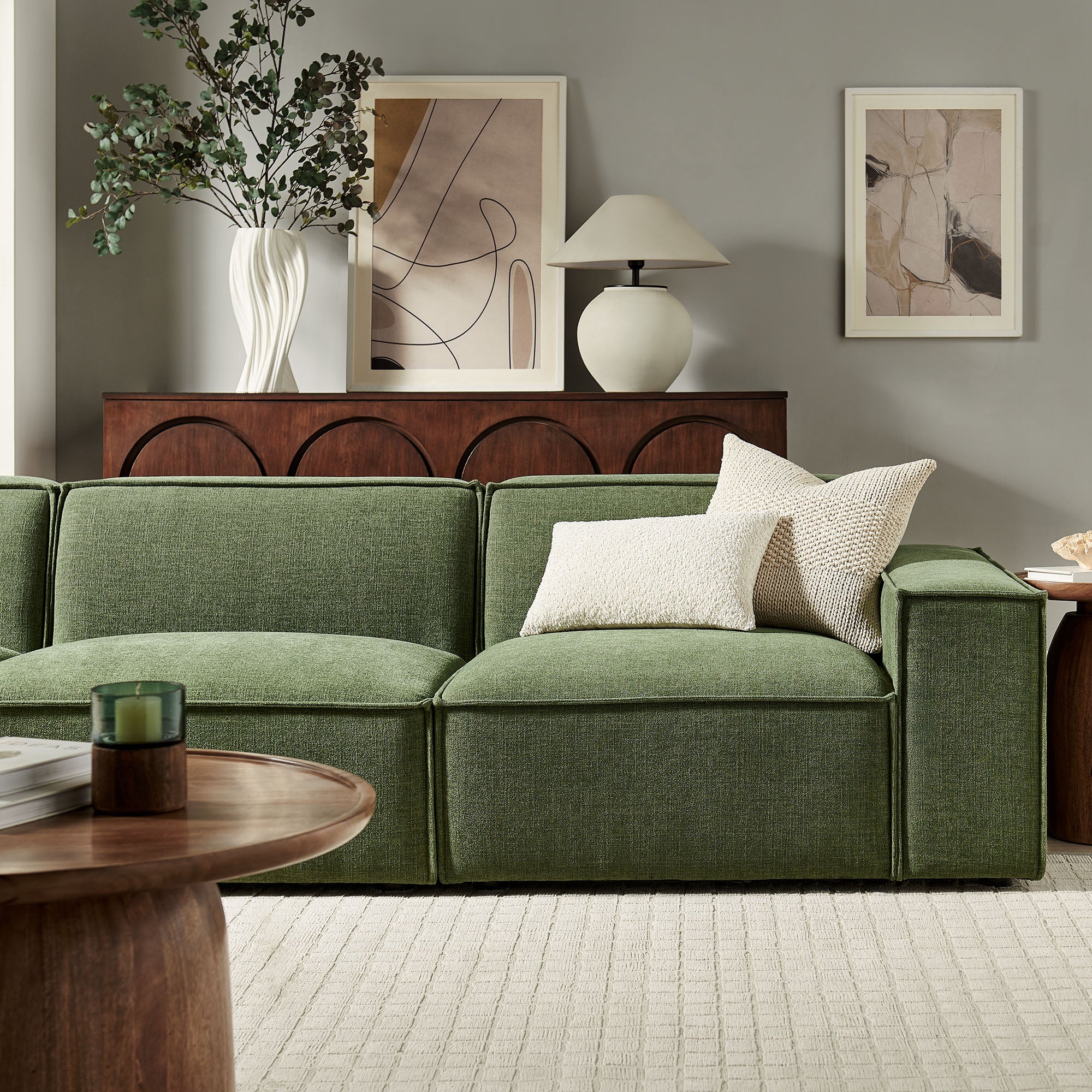 Restore 3-Piece Performance Fabric Upholstered Modular Sofa Set by Modway - Image 15