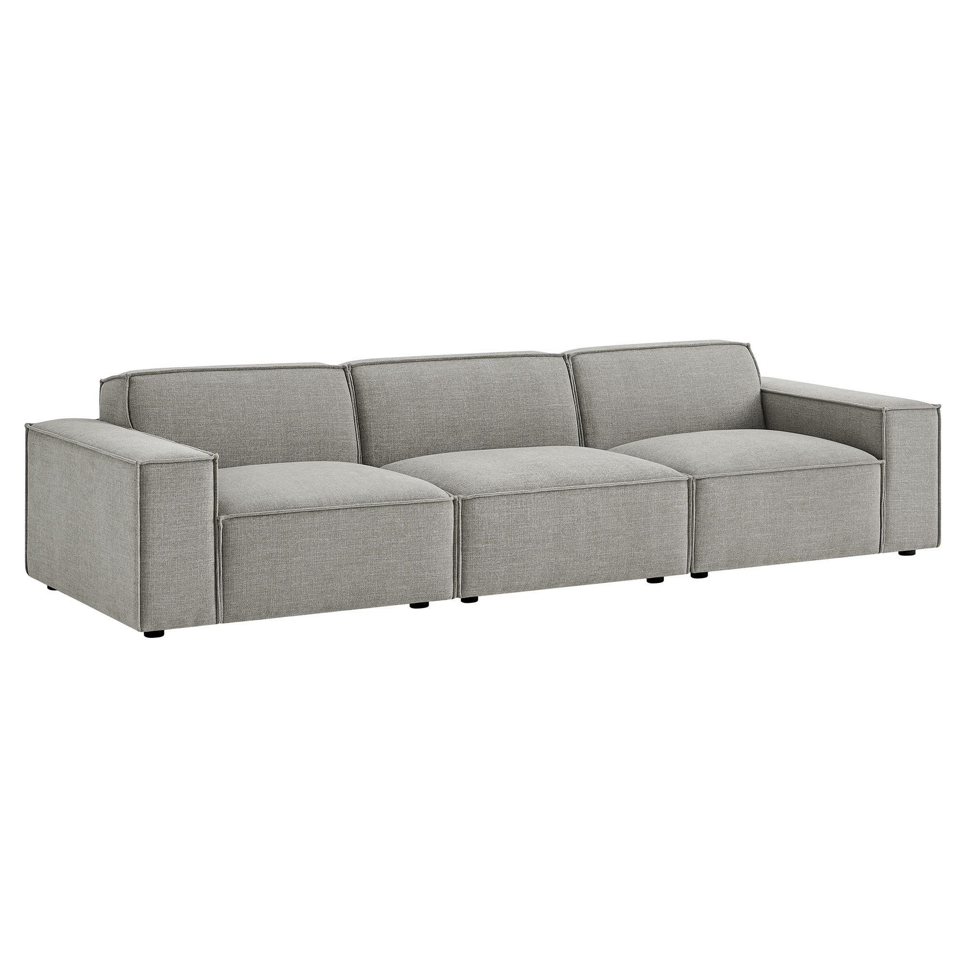 Restore 3-Piece Performance Fabric Upholstered Modular Sofa Set by Modway - Image 34