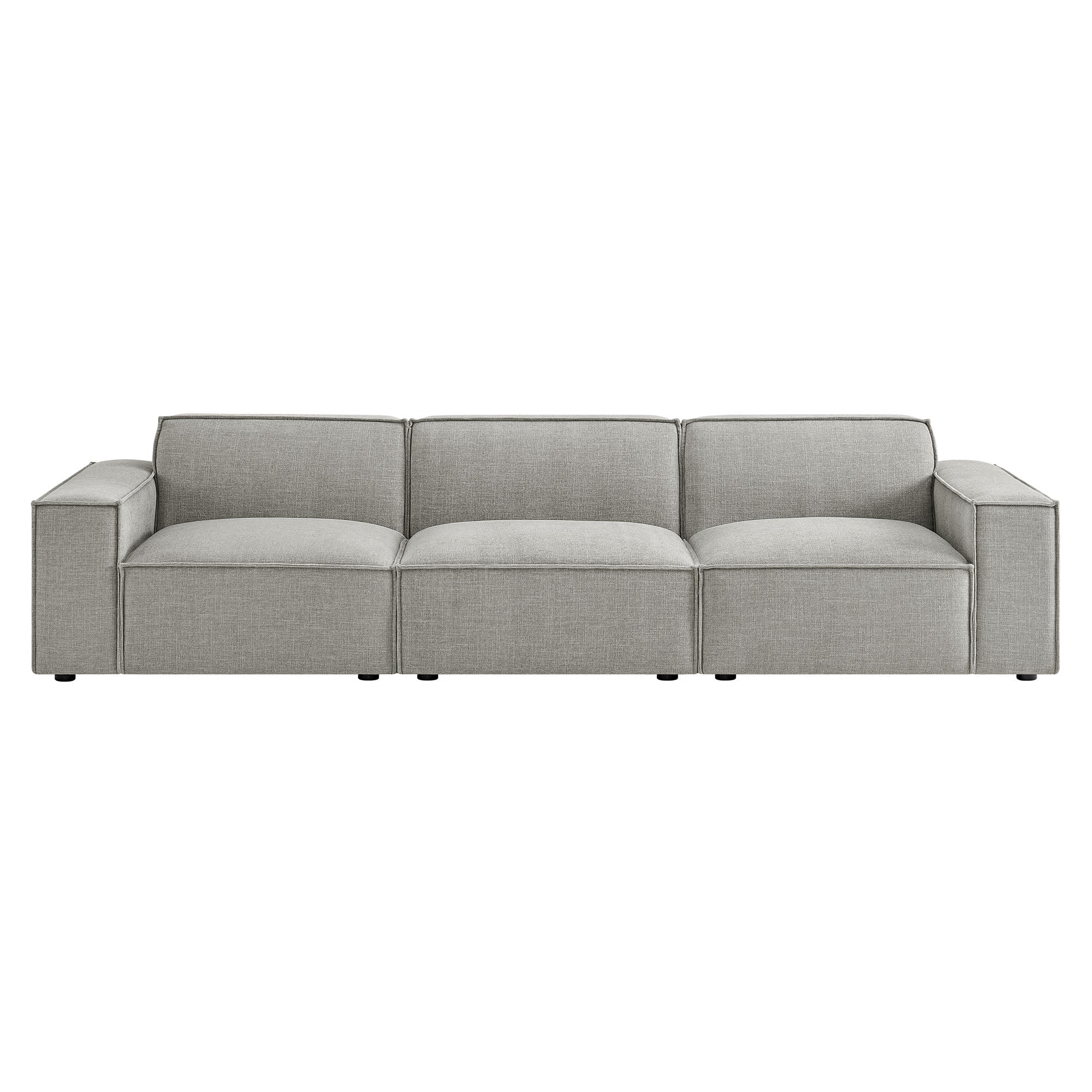 Restore 3-Piece Performance Fabric Upholstered Modular Sofa Set by Modway - Image 35
