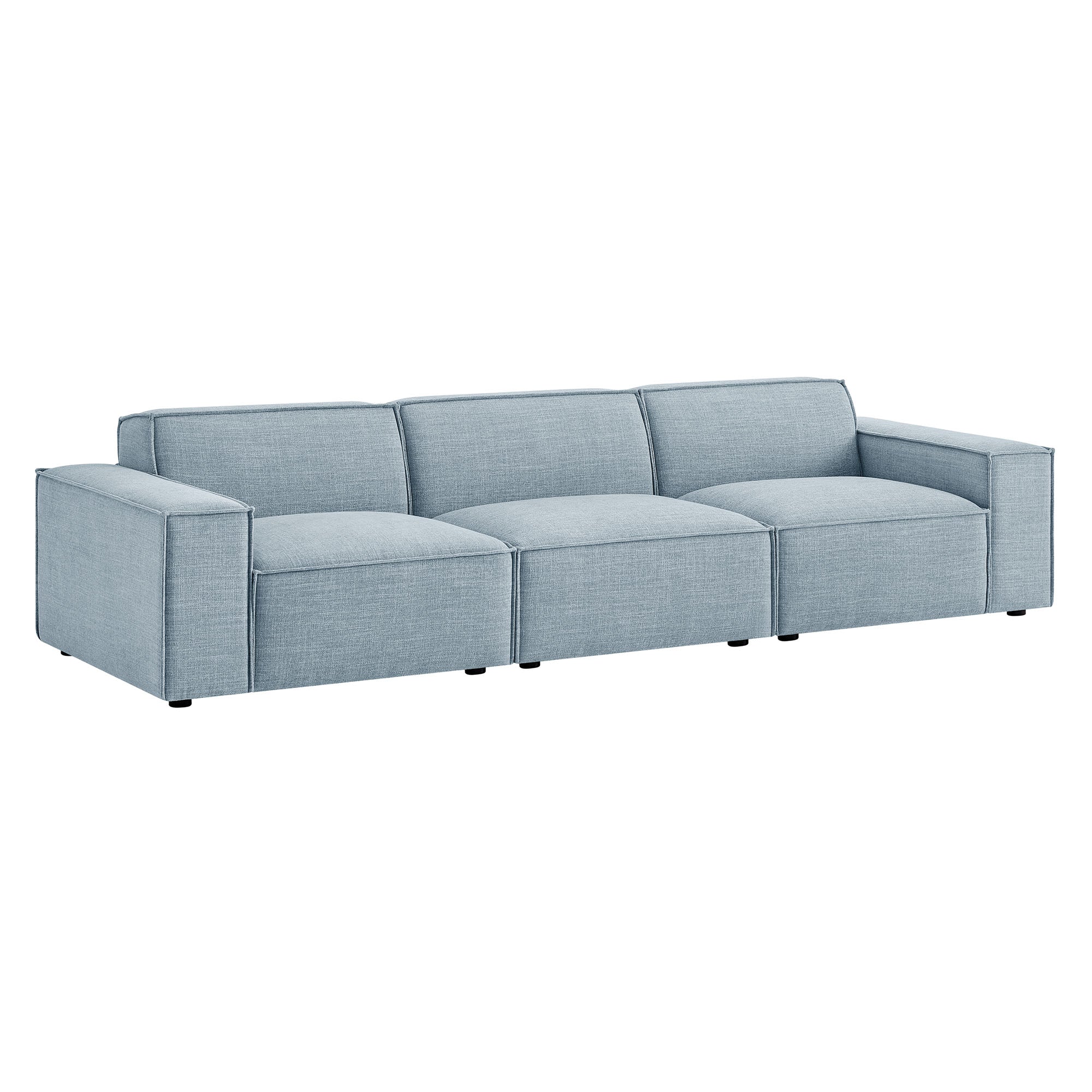 Restore 3-Piece Performance Fabric Upholstered Modular Sofa Set by Modway - Image 45