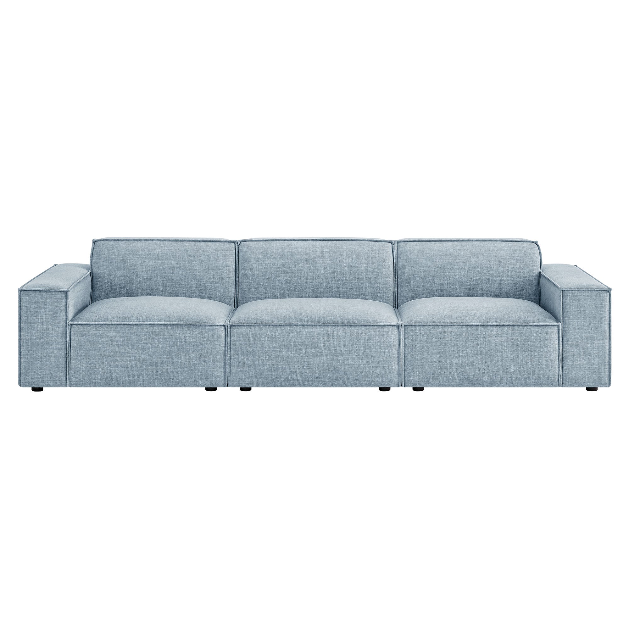 Restore 3-Piece Performance Fabric Upholstered Modular Sofa Set by Modway - Image 46