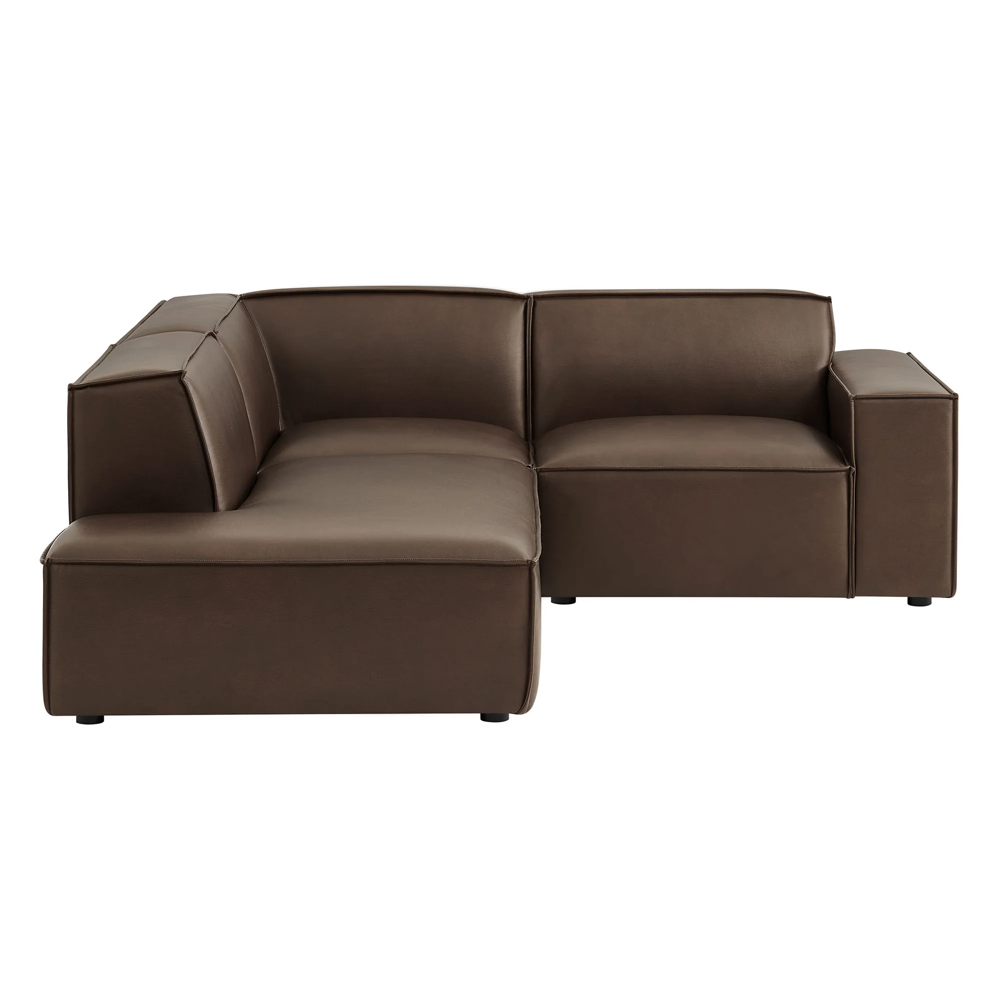 Restore 3-Piece Vegan Leather Modular L-Shaped Sectional Sofa by Modway - Image 3
