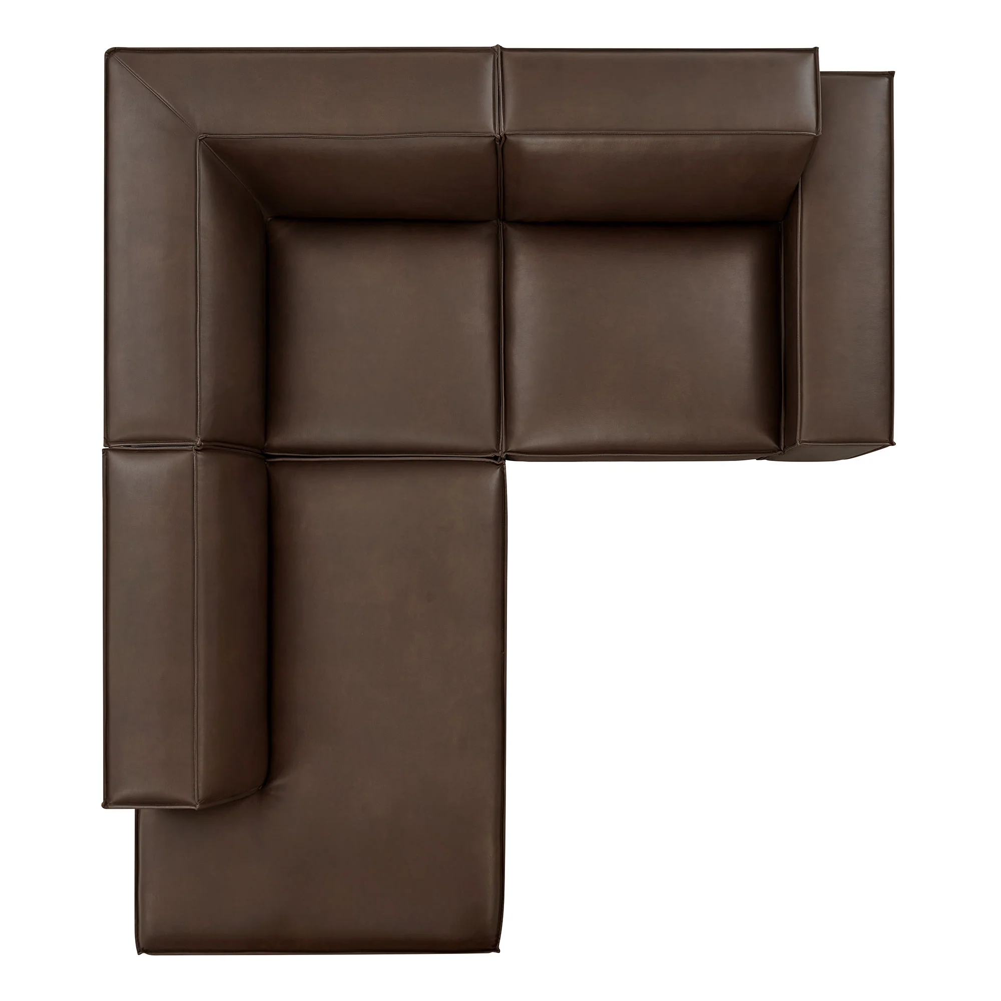 Restore 3-Piece Vegan Leather Modular L-Shaped Sectional Sofa by Modway - Image 4