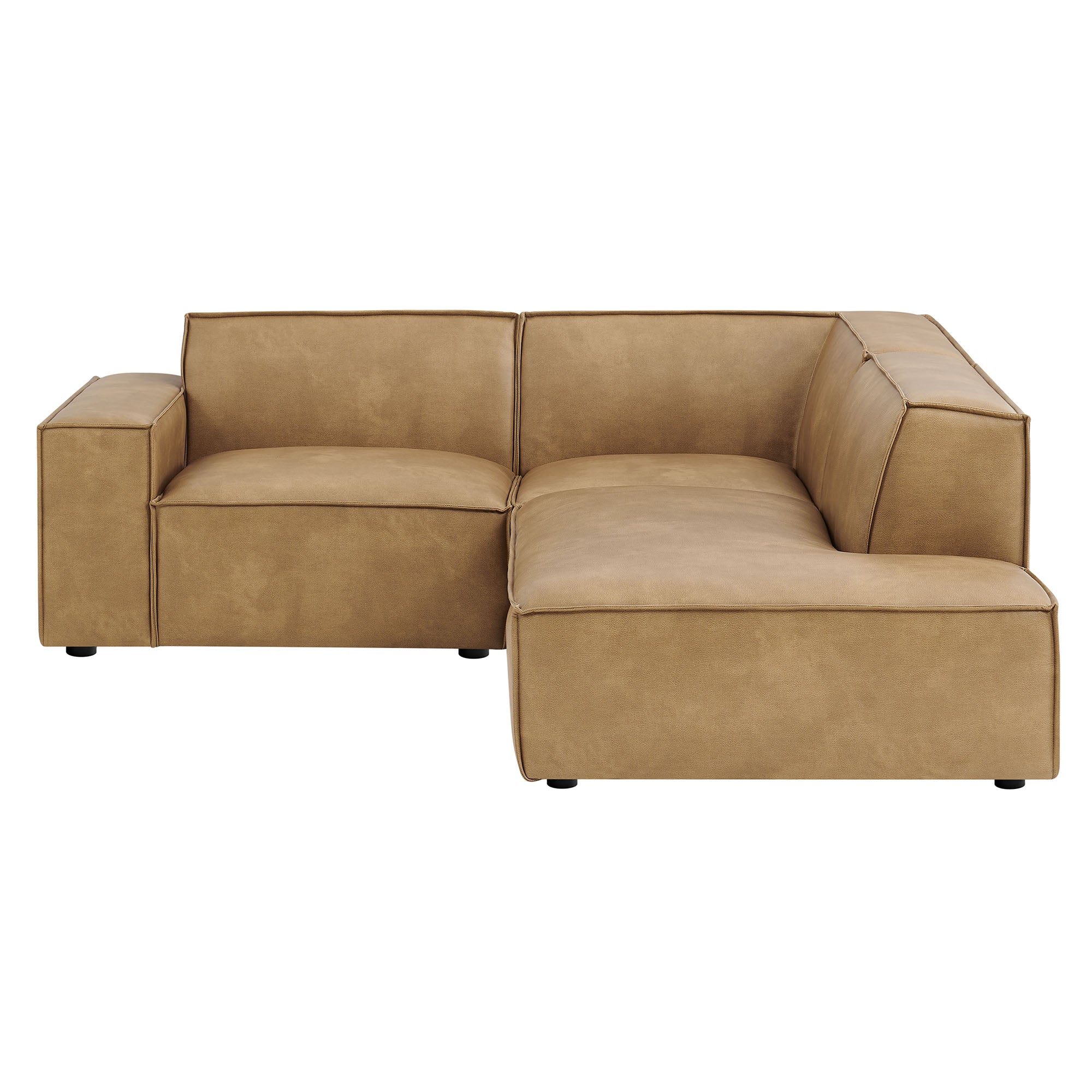 Restore 3-Piece Vegan Leather Modular L-Shaped Sectional Sofa by Modway - Image 12