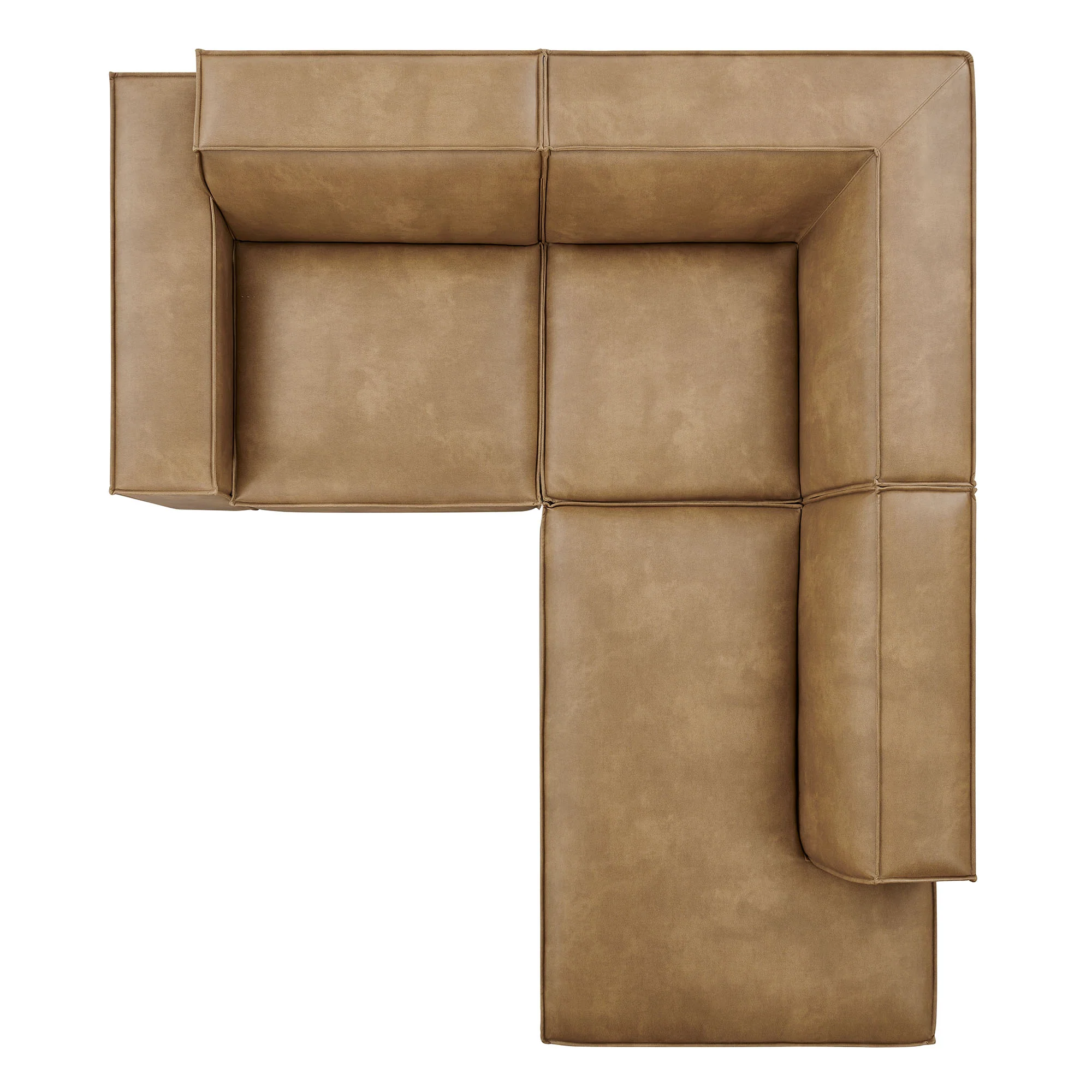 Restore 3-Piece Vegan Leather Modular L-Shaped Sectional Sofa by Modway - Image 13