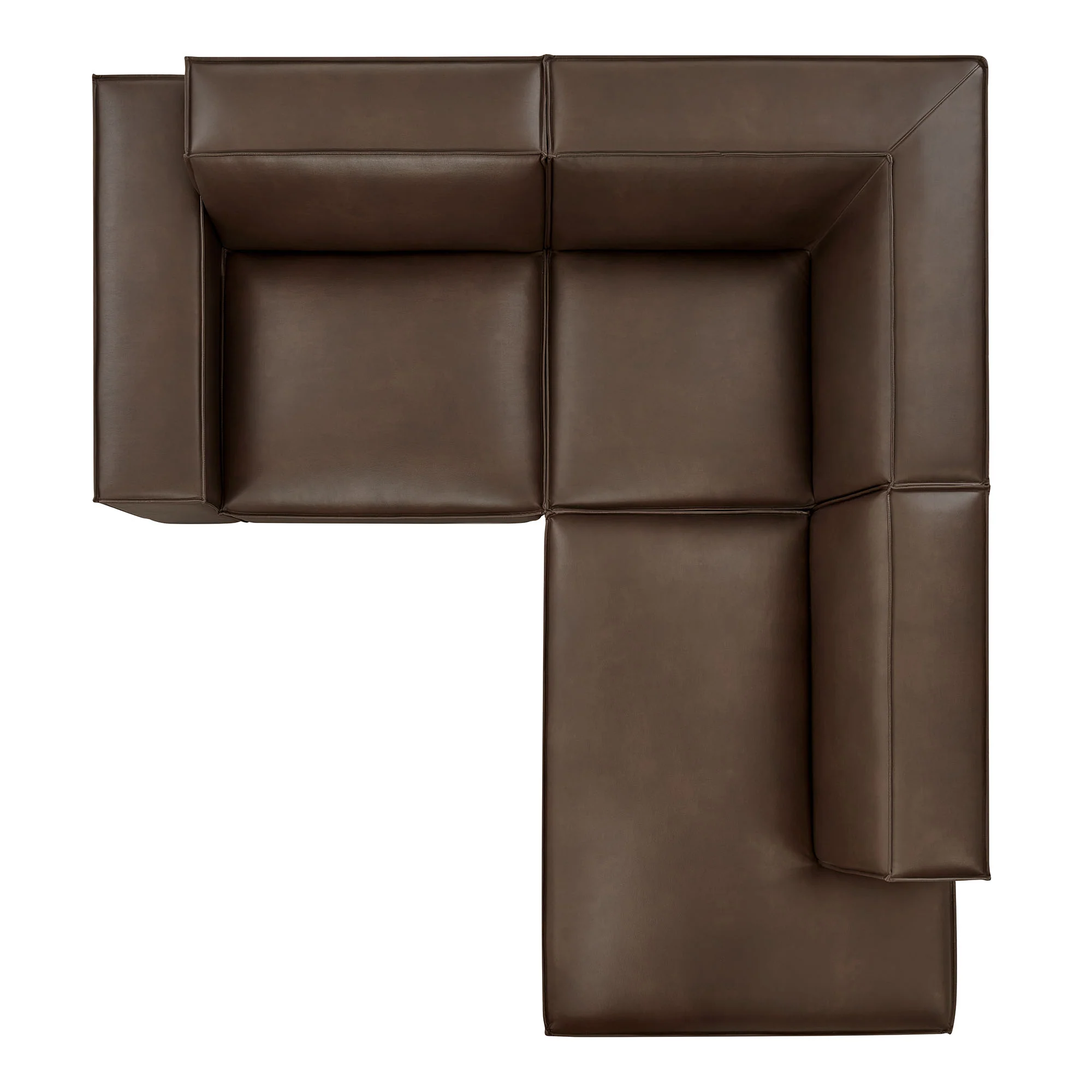 Restore 3-Piece Vegan Leather Modular L-Shaped Sectional Sofa by Modway - Image 4