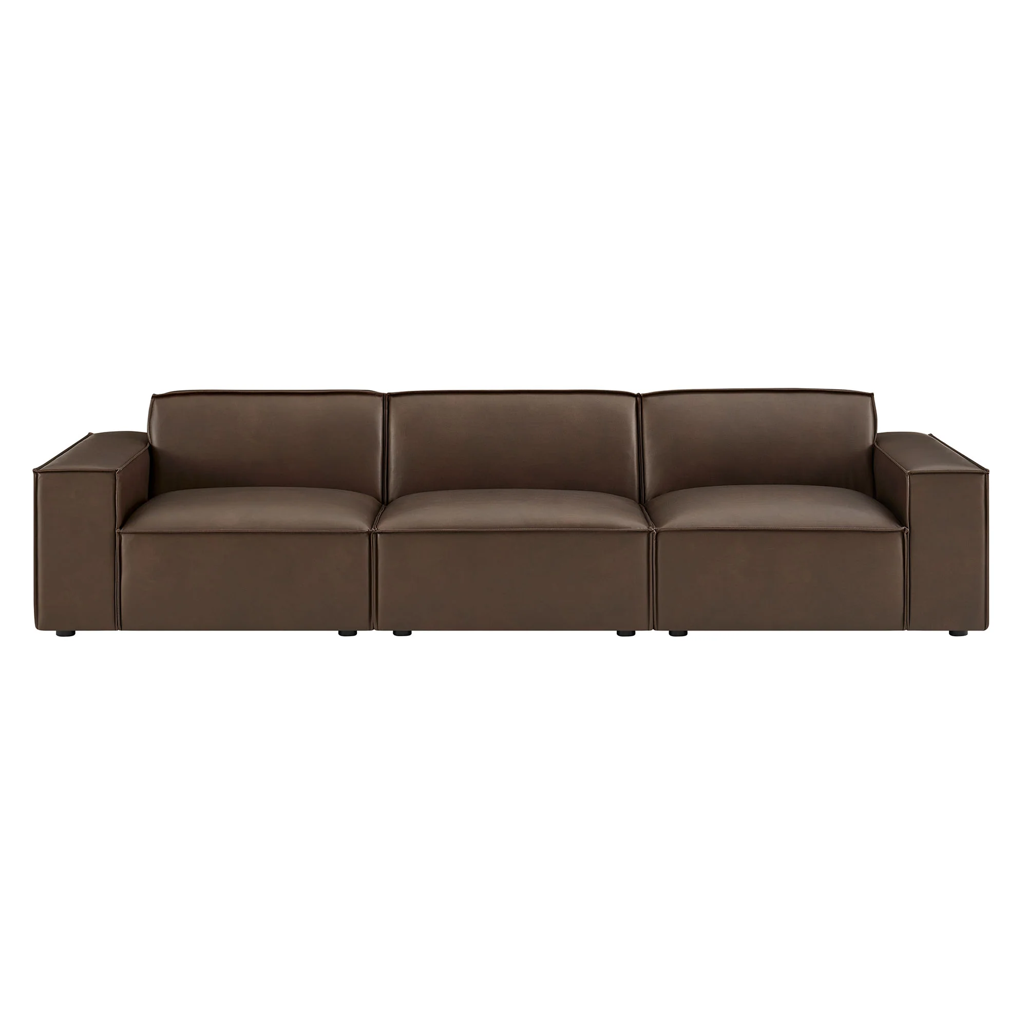 Restore 3-Piece Vegan Leather Modular Sofa Set by Modway - Image 3