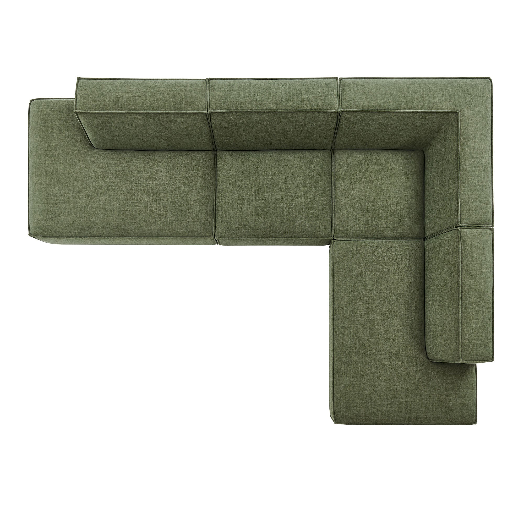 Restore 4-Piece Performance Fabric Upholstered Modular L-Shaped Armless Sectional Sofa by Modway - Image 15
