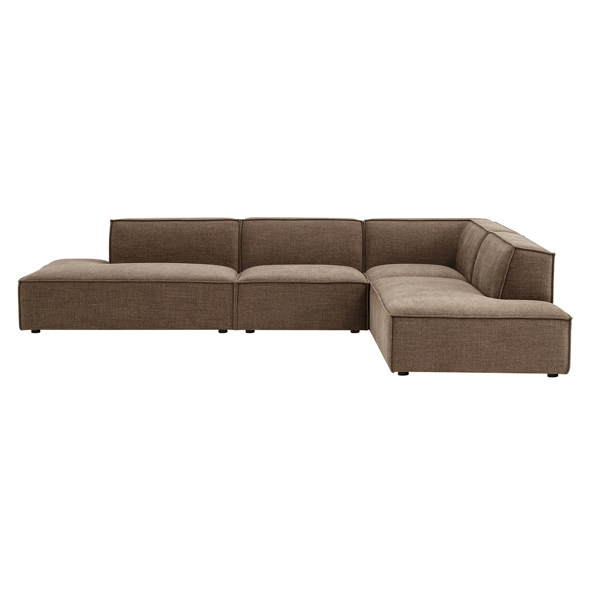 Restore 4-Piece Performance Fabric Upholstered Modular L-Shaped Armless Sectional Sofa by Modway - Image 26