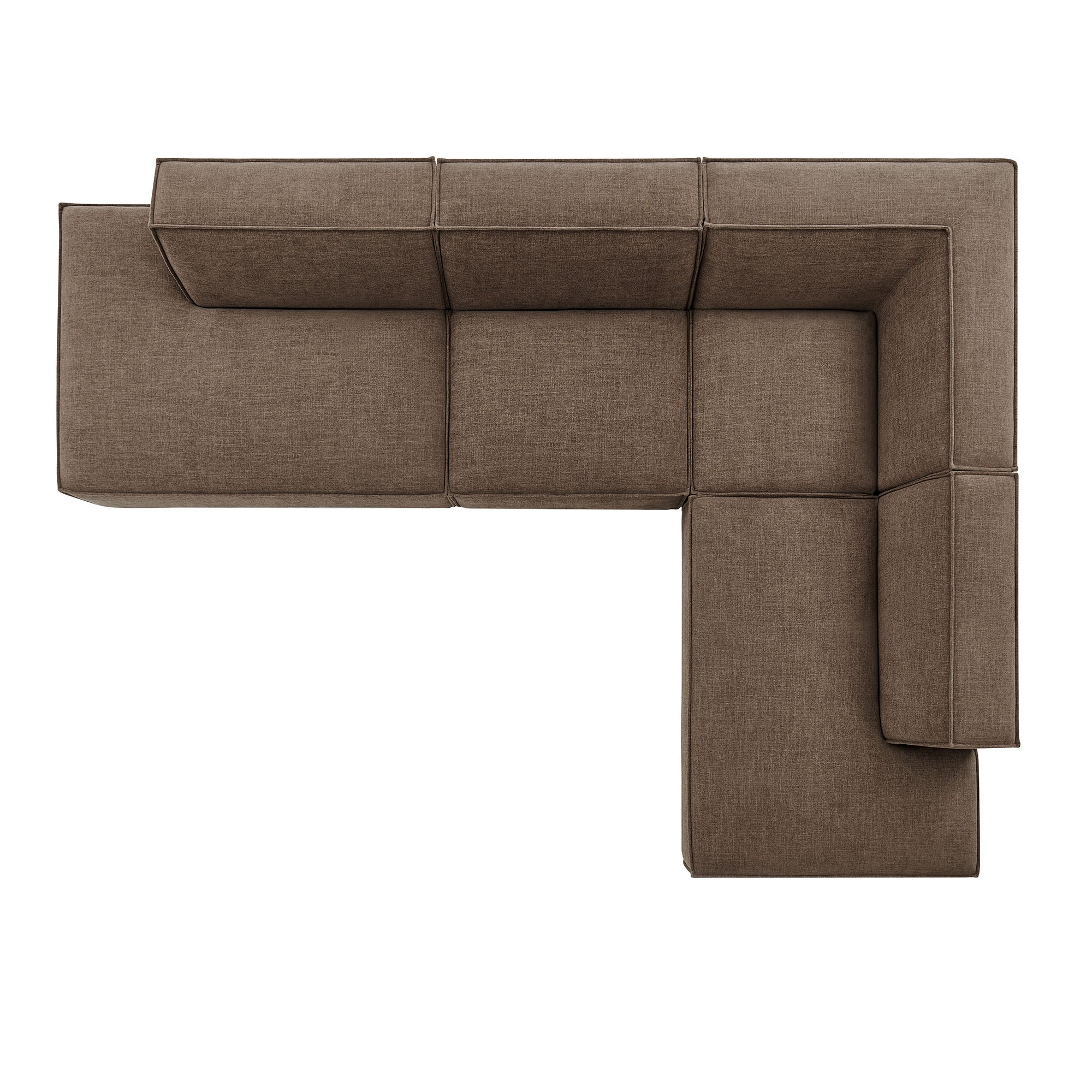 Restore 4-Piece Performance Fabric Upholstered Modular L-Shaped Armless Sectional Sofa by Modway - Image 27