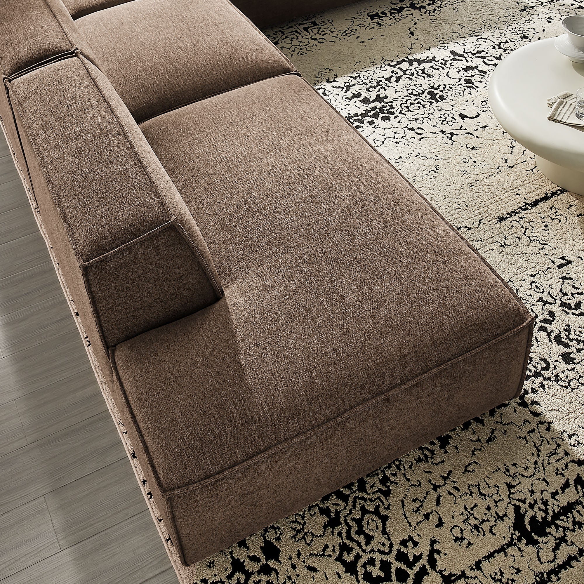 Restore 4-Piece Performance Fabric Upholstered Modular L-Shaped Armless Sectional Sofa by Modway - Image 28