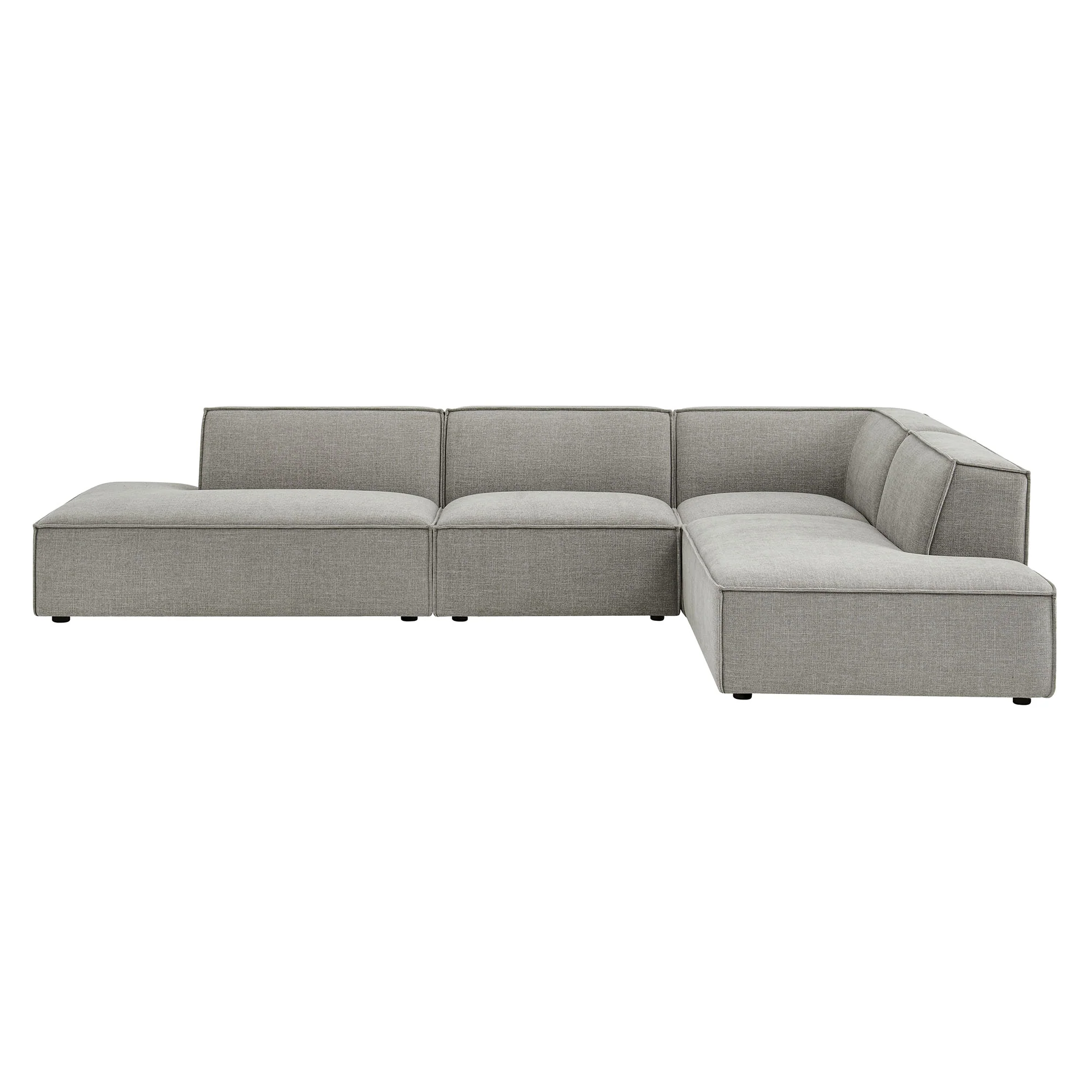 Restore 4-Piece Performance Fabric Upholstered Modular L-Shaped Armless Sectional Sofa by Modway - Image 38