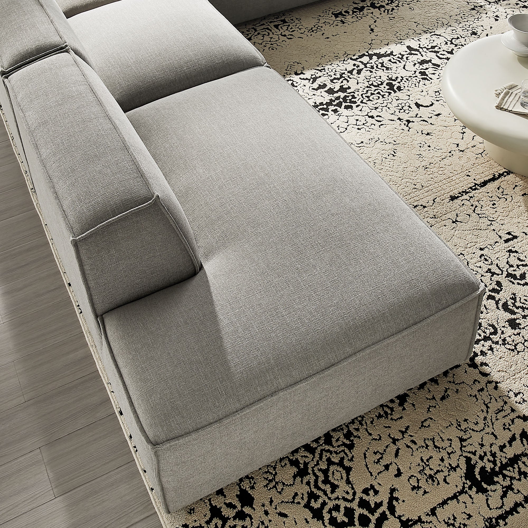 Restore 4-Piece Performance Fabric Upholstered Modular L-Shaped Armless Sectional Sofa by Modway - Image 40