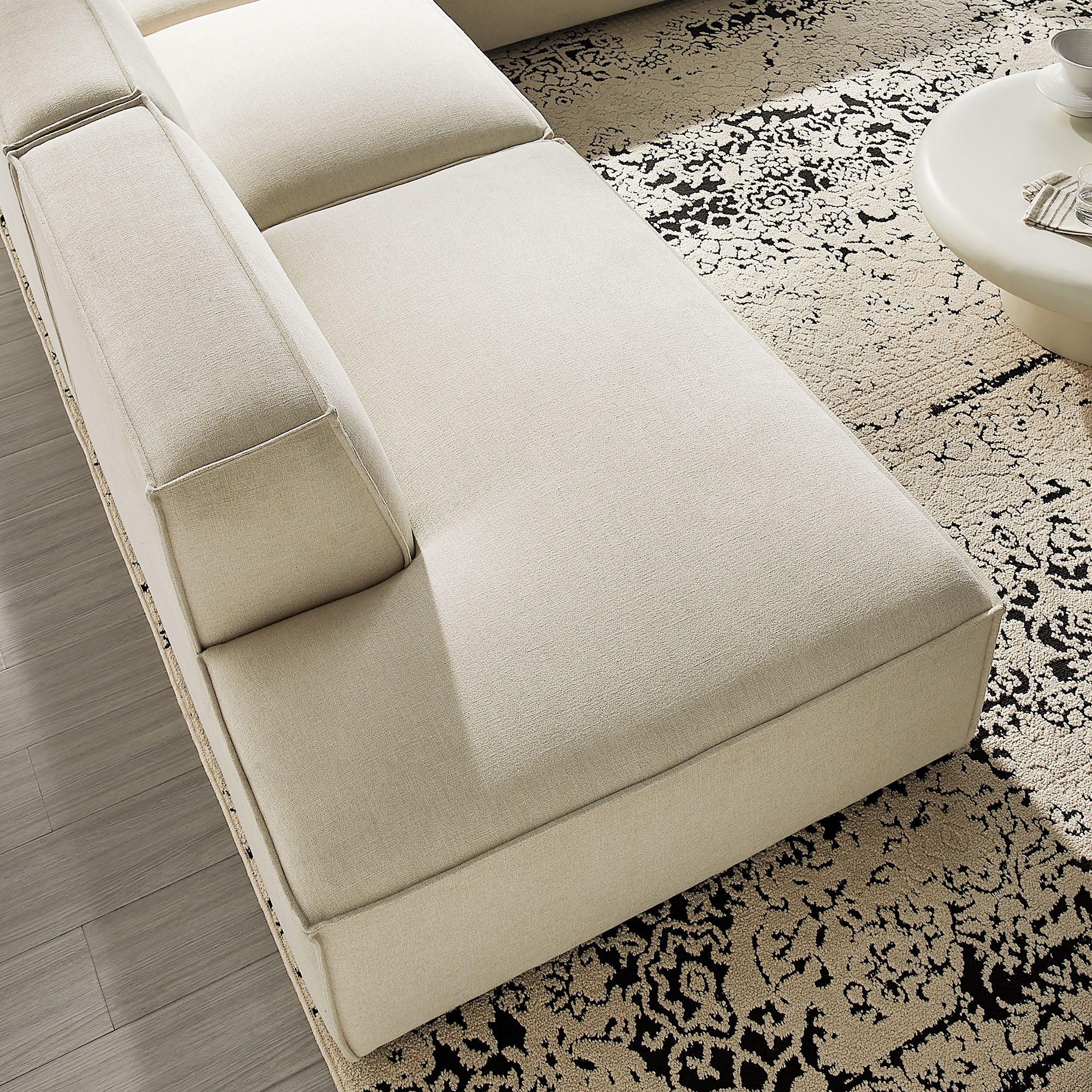 Restore 4-Piece Performance Fabric Upholstered Modular L-Shaped Armless Sectional Sofa by Modway - Image 5