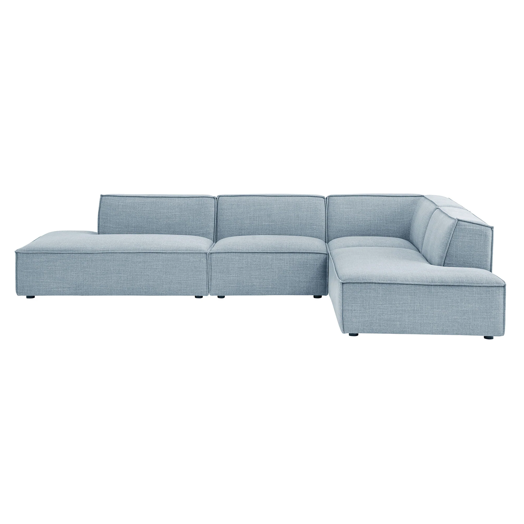 Restore 4-Piece Performance Fabric Upholstered Modular L-Shaped Armless Sectional Sofa by Modway - Image 50