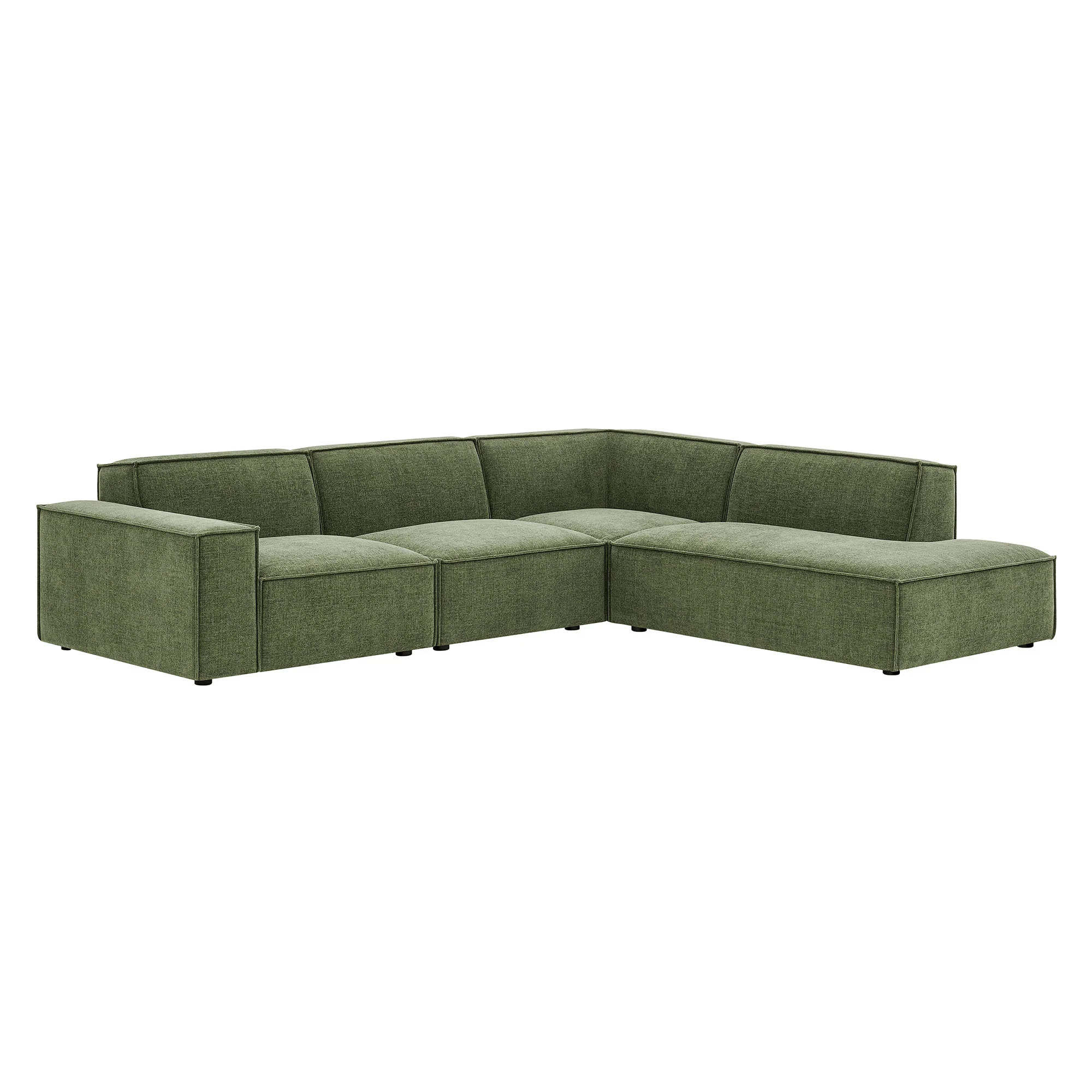 Restore 4-Piece Performance Fabric Upholstered Modular L-Shaped Sofa by Modway - Image 13