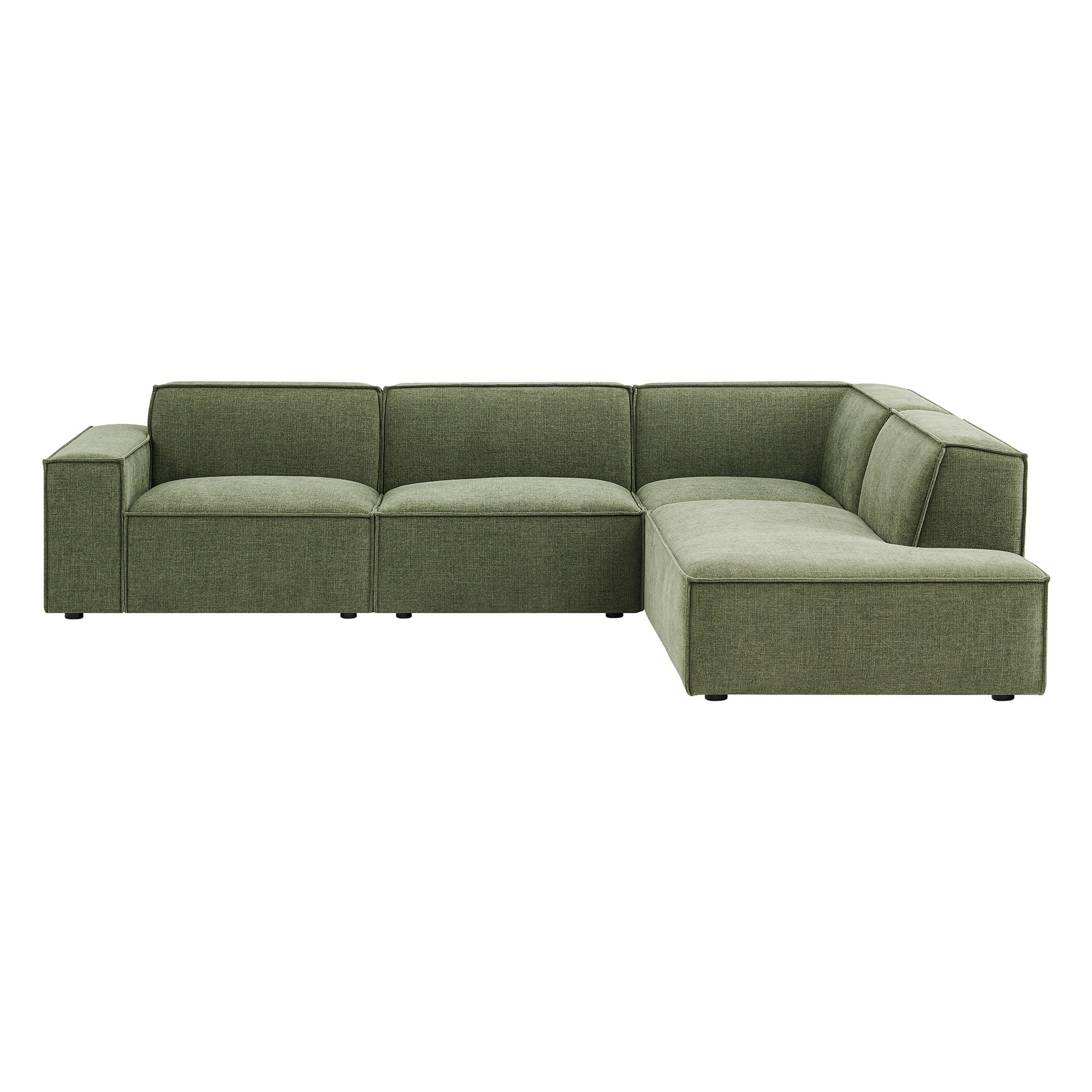 Restore 4-Piece Performance Fabric Upholstered Modular L-Shaped Sofa by Modway - Image 14
