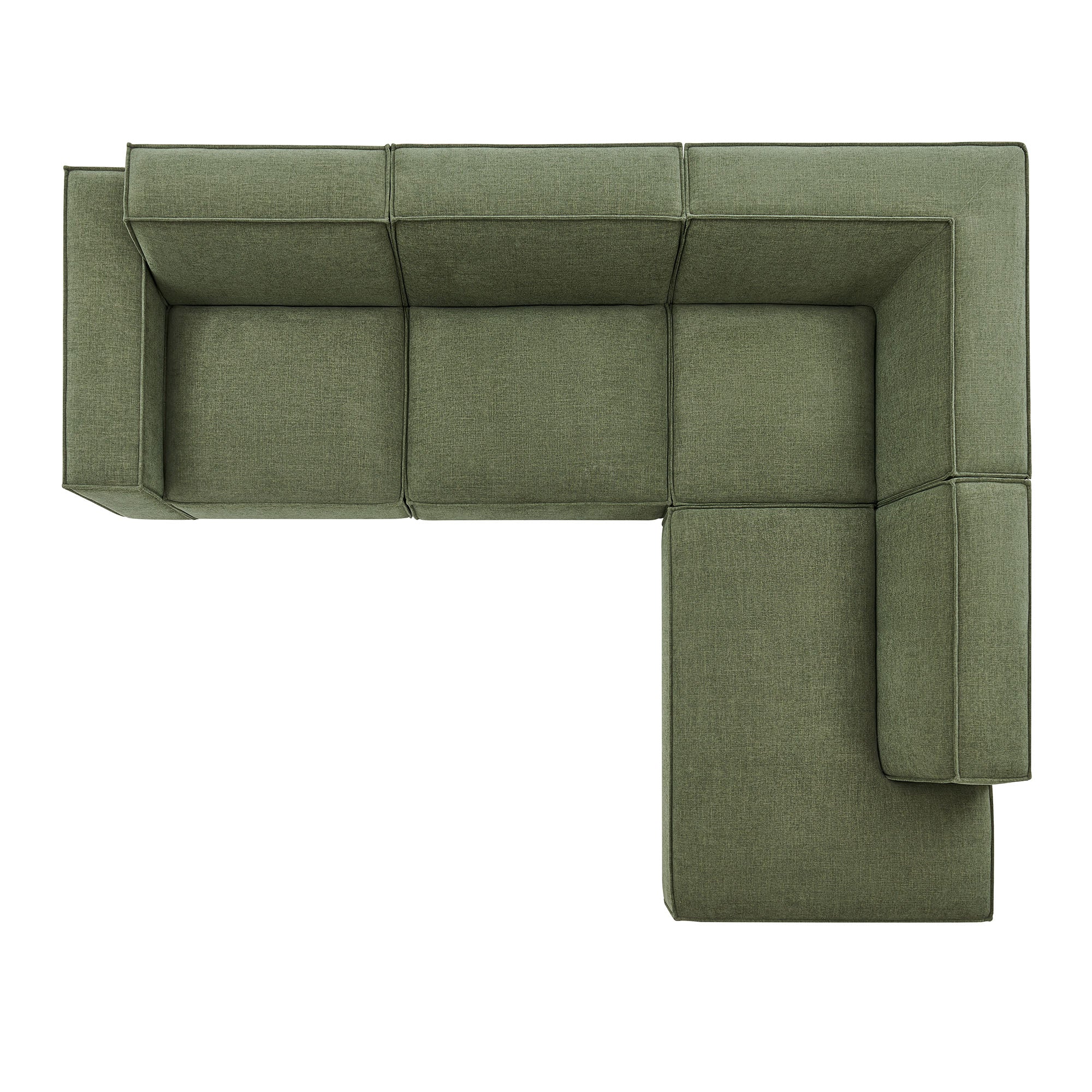 Restore 4-Piece Performance Fabric Upholstered Modular L-Shaped Sofa by Modway - Image 15